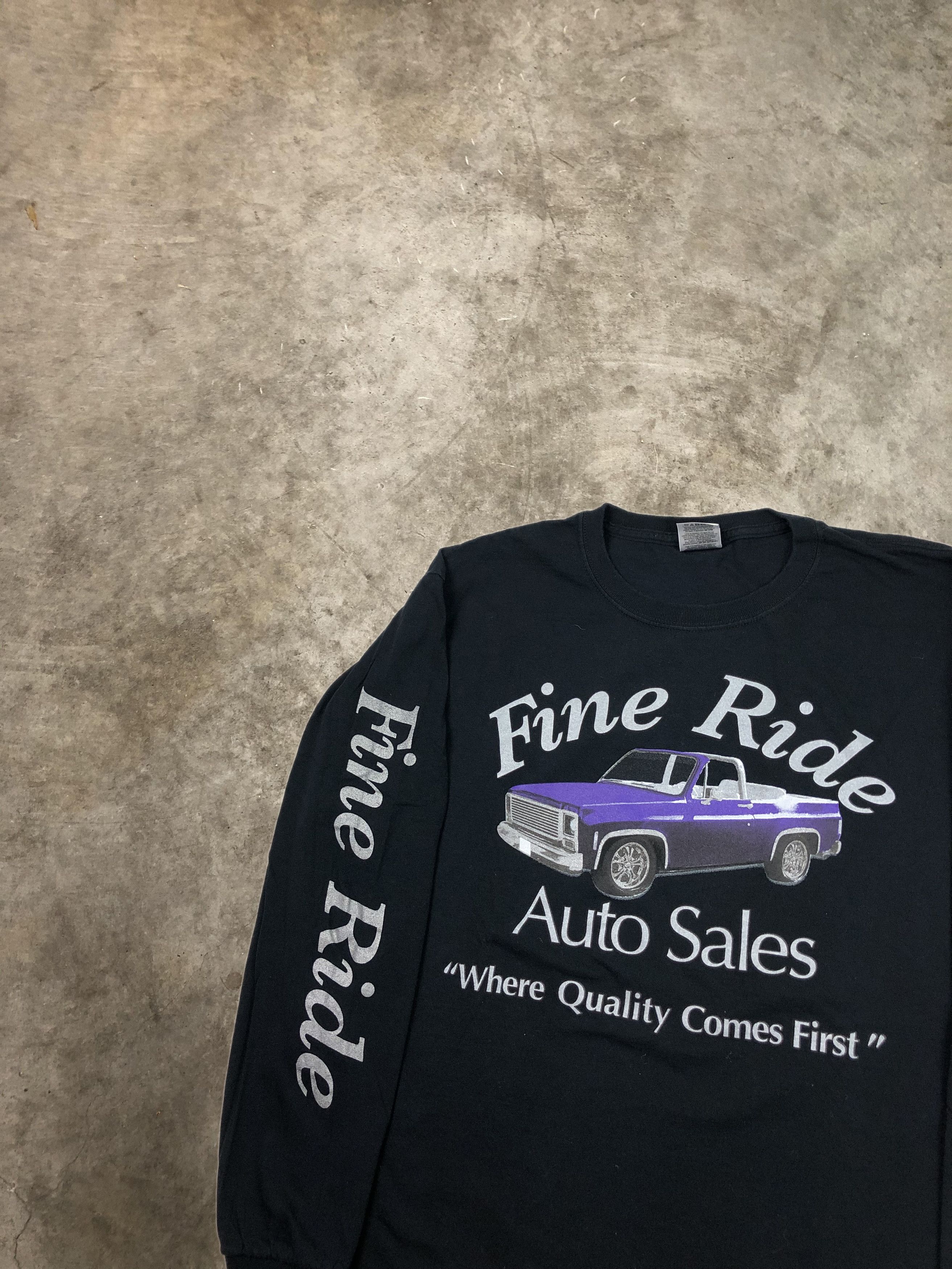 Fruit Of The Loom Ford Bronco Longsleeve Shirt Fine Ride Auto Sales Tee Black Size US L / EU 52-54 / 3 - 1 Thumbnail