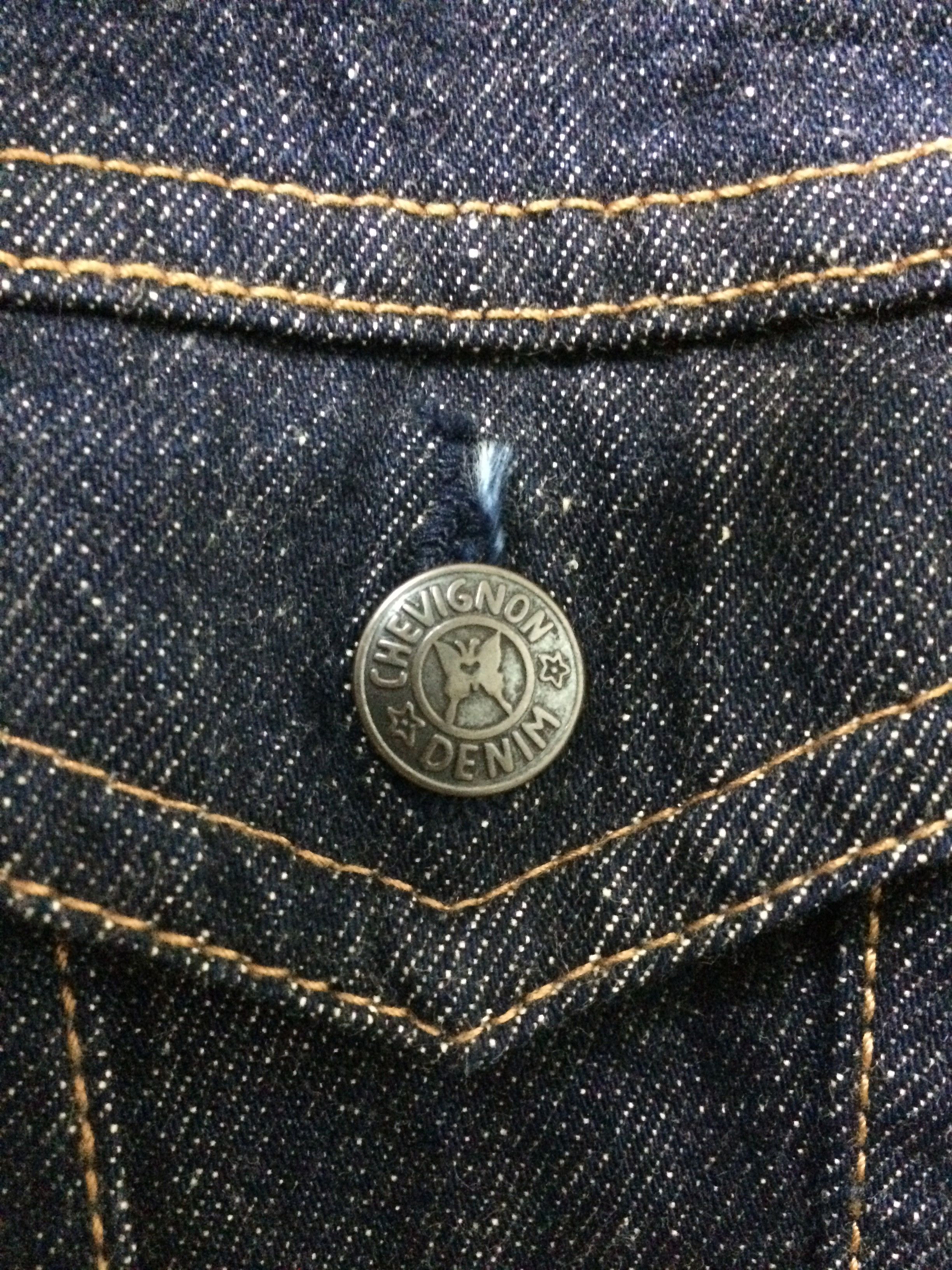 Vintage Red Selvedge Chevignon Denim Jacket