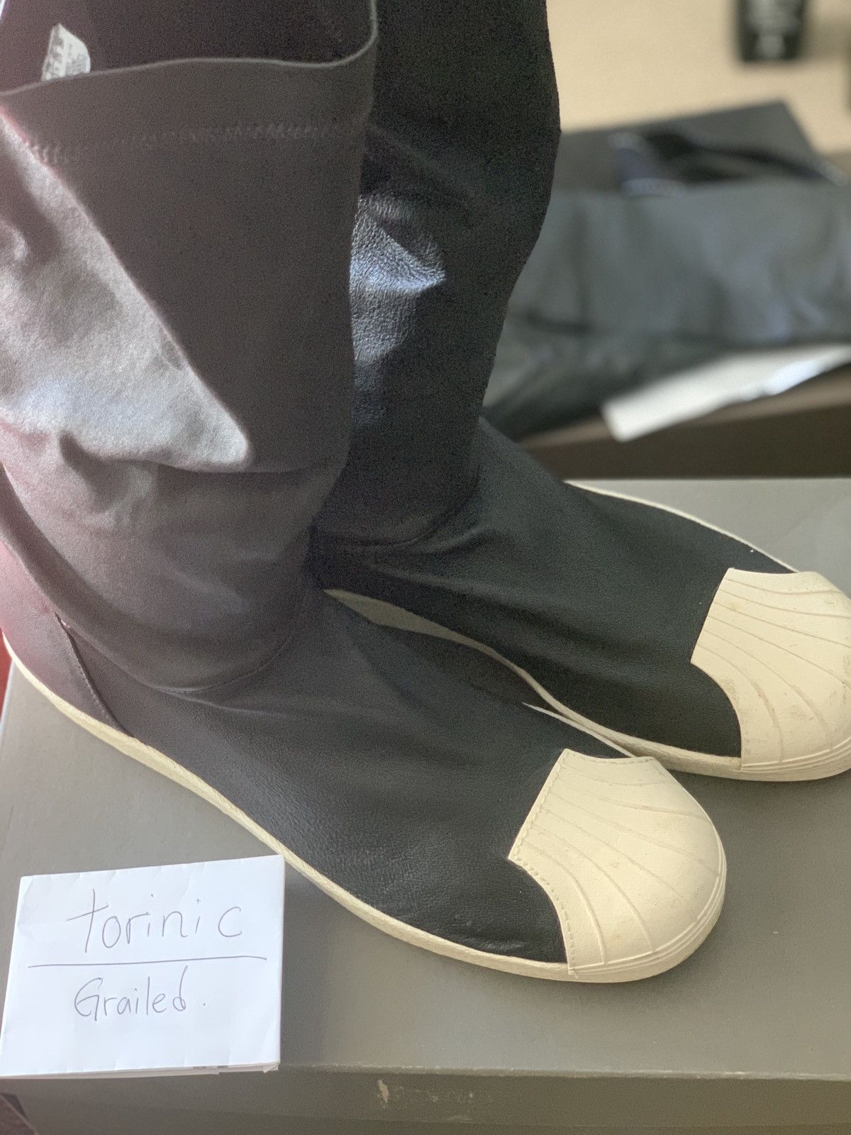 Adidas Rick Owens x adidas Superstar Boot Black Grailed