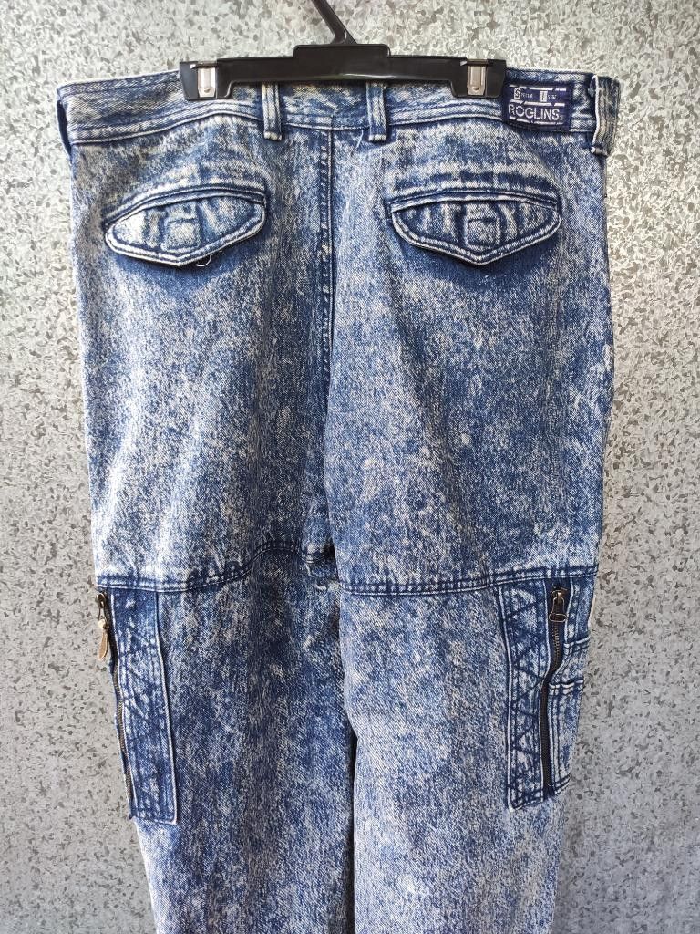 Japanese Brand Roglins Jeans Wear Cargo Jeans Acid wash pants Size US 33 - 4 Thumbnail