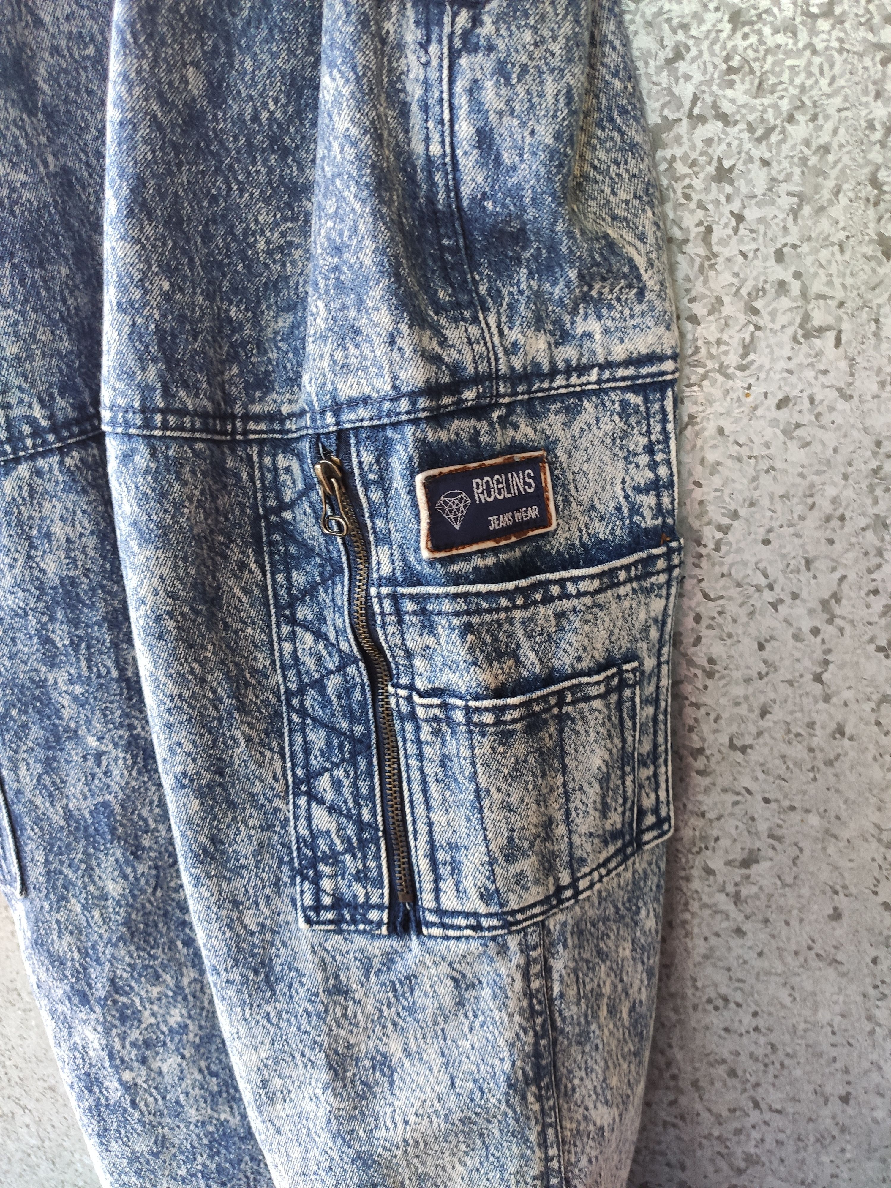 Japanese Brand Roglins Jeans Wear Cargo Jeans Acid wash pants Size US 33 - 7 Thumbnail