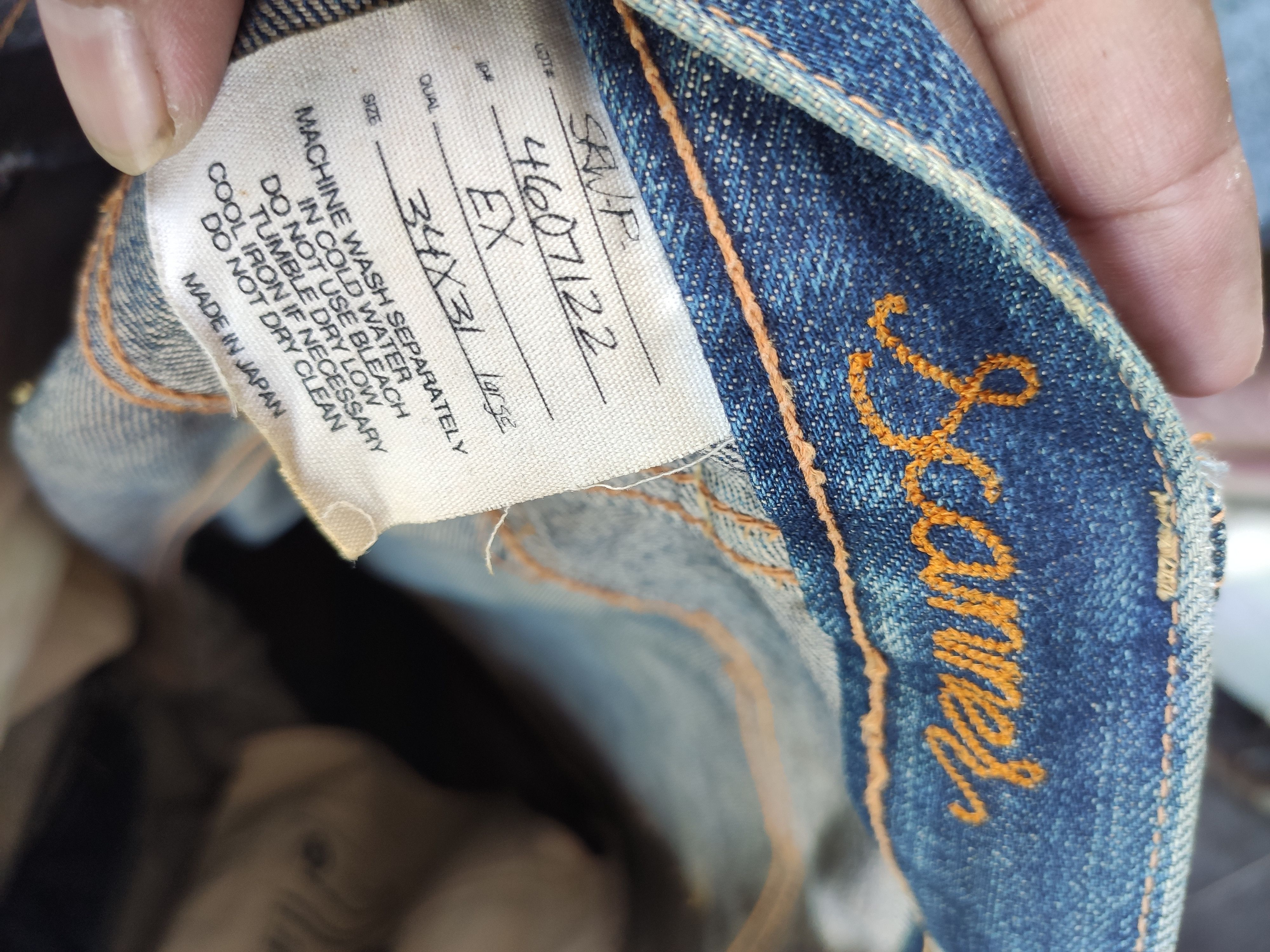 Japanese Brand Scanner Fundamental Jeans Selvedge Denim Size US 34 / EU 50 - 7 Thumbnail