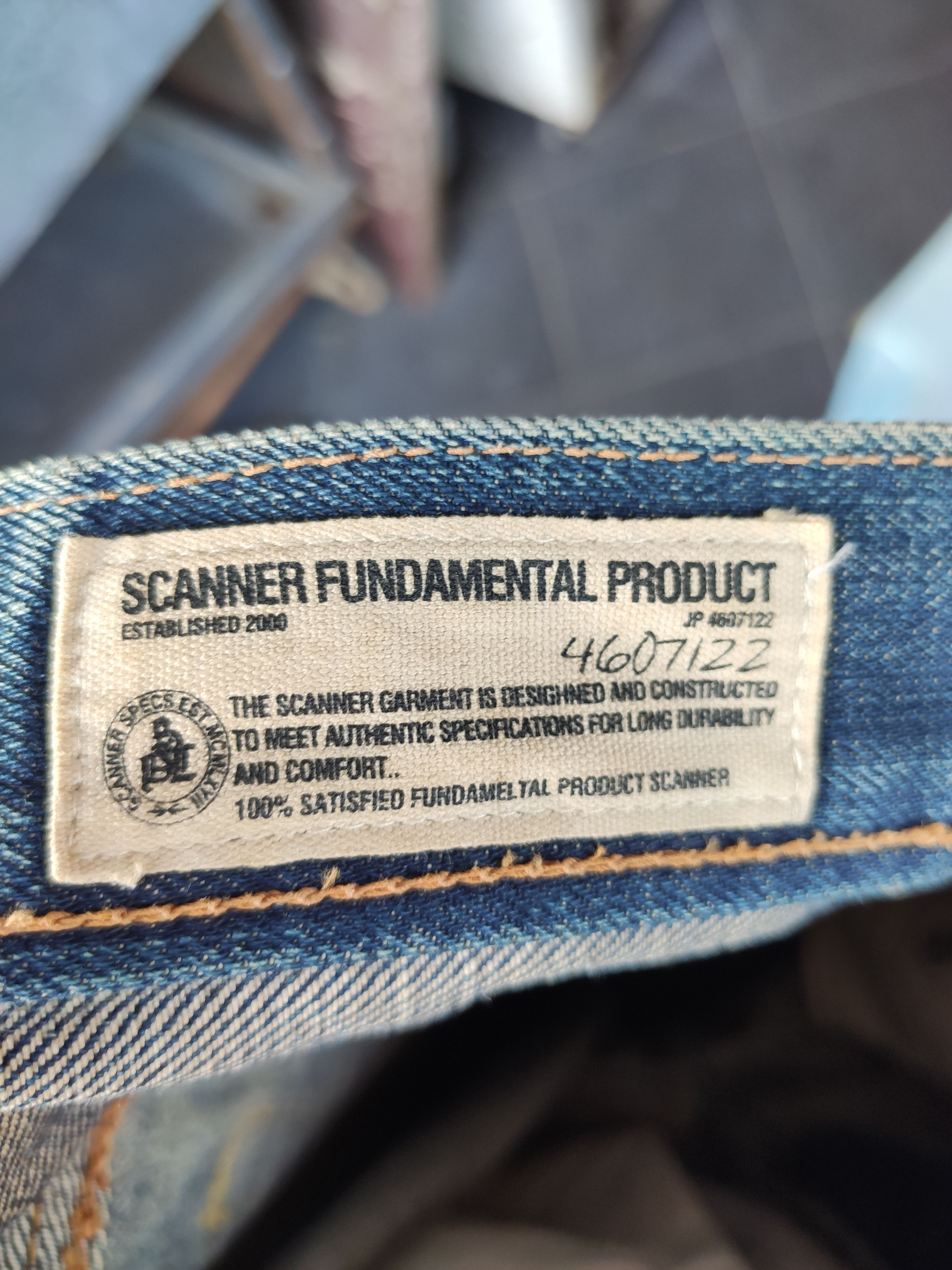 Japanese Brand Scanner Fundamental Jeans Selvedge Denim Size US 34 / EU 50 - 8 Thumbnail