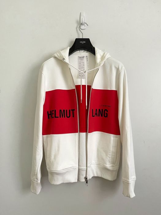 Helmut Lang Helmut Lang Red Campaign Zip Up Hoodie With Tags