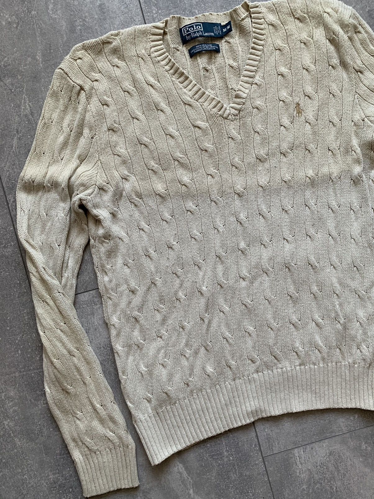Polo Ralph Lauren 100% Silk polo Ralph Lauren logo sweater Size US M / EU 48-50 / 2 - 2 Thumbnail