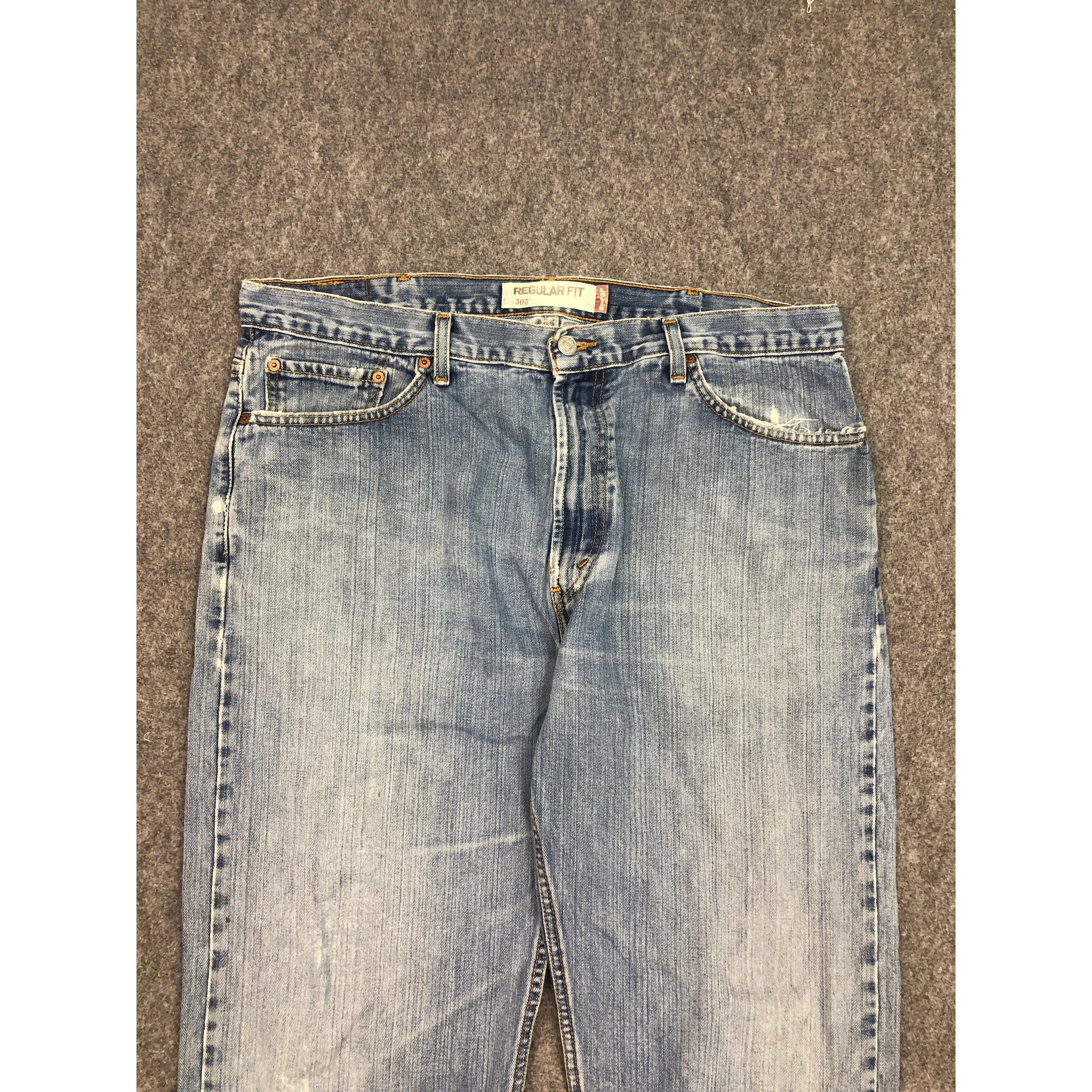 Levi's Vintage Levis 505 Lightwash Jeans DP0509 Size US 38 / EU 54 - 3 Thumbnail