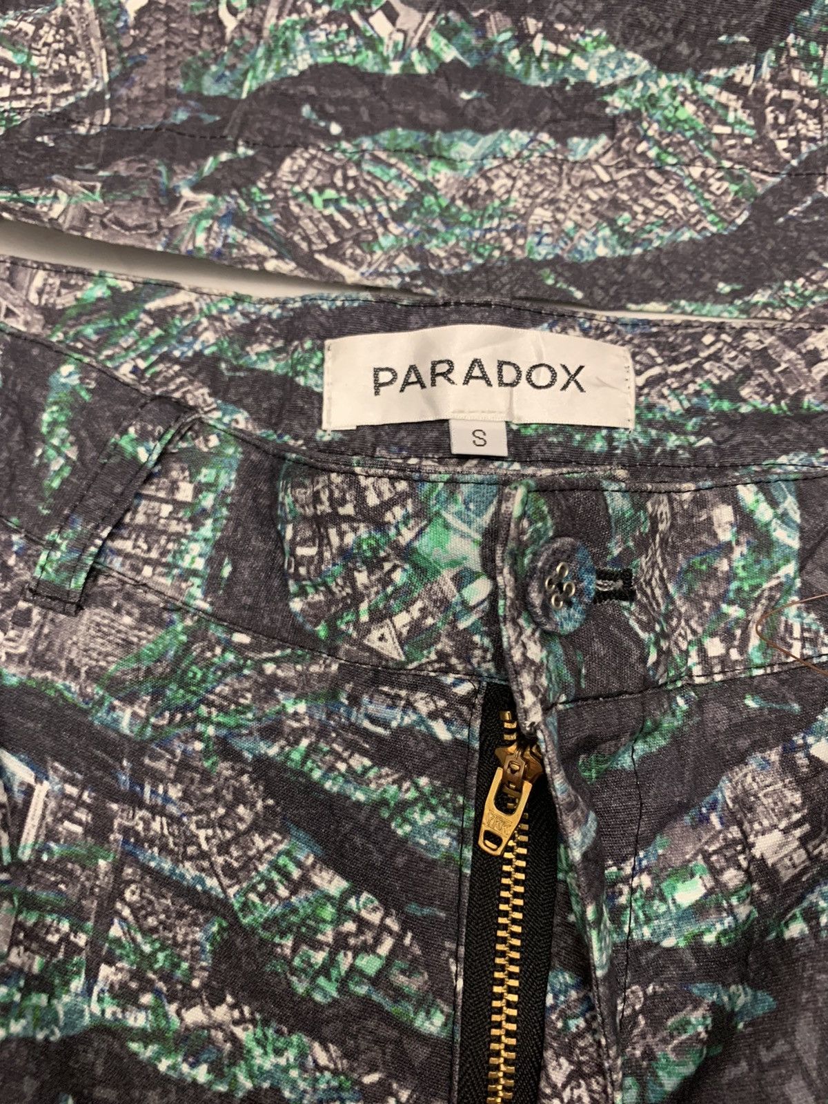 Japanese Brand Paradox three quarter pants overprint street fashion style Size US 31 - 10 Thumbnail
