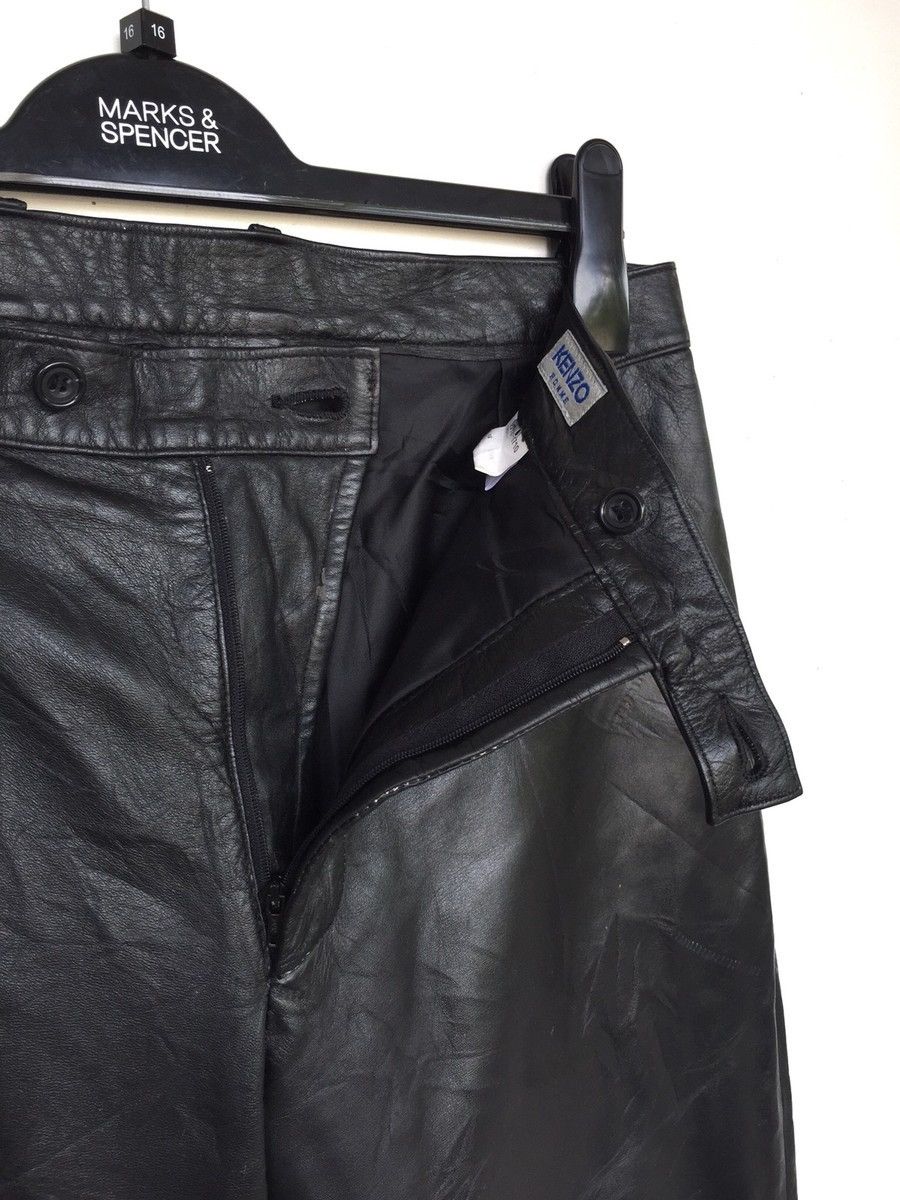 Kenzo HEAT🔥Kenzo 🇫🇷 Genuine Leather Minimal Biker Pants Size US 32 / EU 48 - 1 Thumbnail