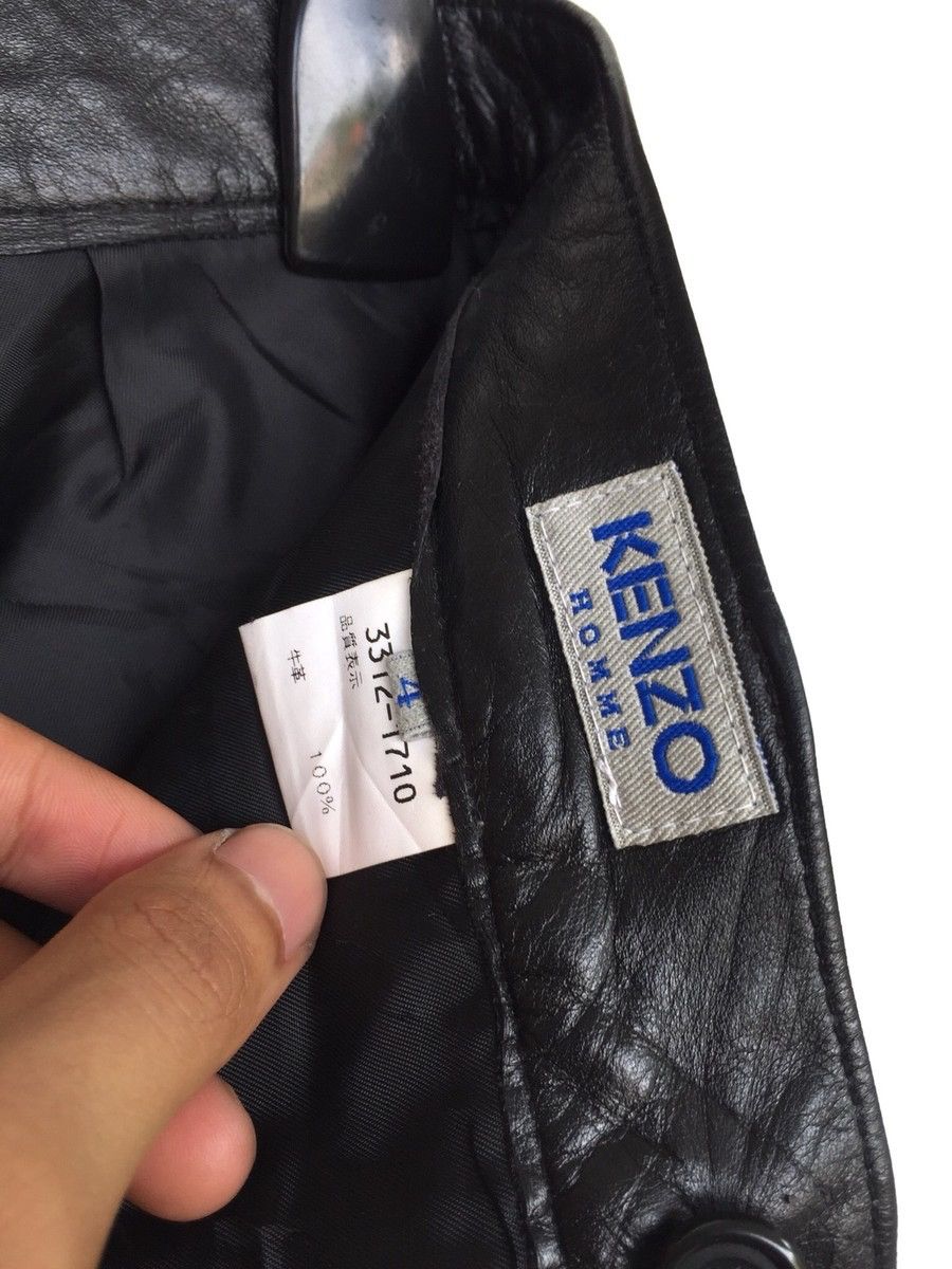 Kenzo HEAT🔥Kenzo 🇫🇷 Genuine Leather Minimal Biker Pants Size US 32 / EU 48 - 9 Thumbnail