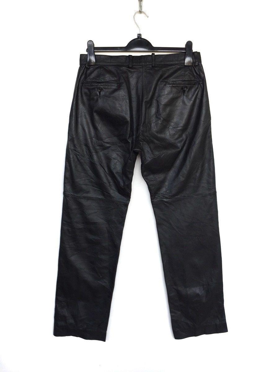 Kenzo HEAT🔥Kenzo 🇫🇷 Genuine Leather Minimal Biker Pants Size US 32 / EU 48 - 4 Thumbnail
