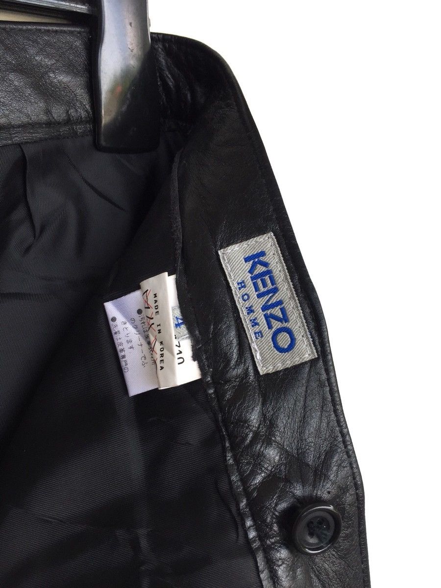 Kenzo HEAT🔥Kenzo 🇫🇷 Genuine Leather Minimal Biker Pants Size US 32 / EU 48 - 10 Thumbnail