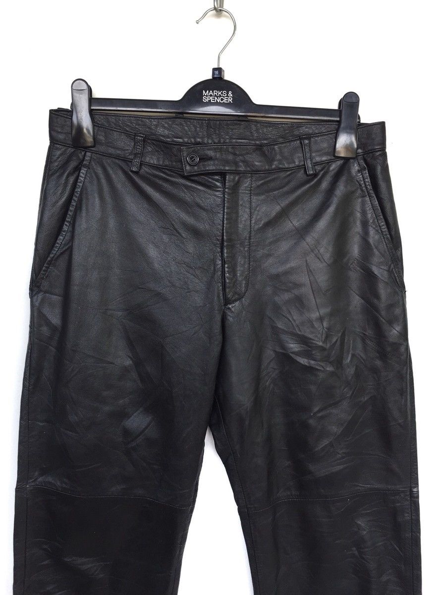 Kenzo HEAT🔥Kenzo 🇫🇷 Genuine Leather Minimal Biker Pants Size US 32 / EU 48 - 5 Thumbnail
