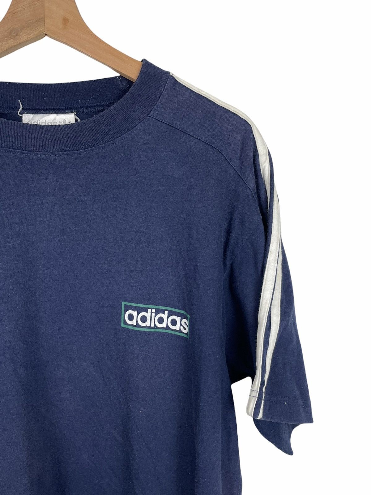 Adidas × Vintage Adidas Trefoil 3-Stripes Tee | 90s / Y2K Philippines Size US L / EU 52-54 / 3 - 4 Thumbnail