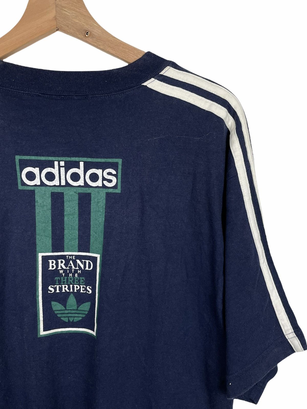 Adidas × Vintage Adidas Trefoil 3-Stripes Tee | 90s / Y2K Philippines Size US L / EU 52-54 / 3 - 5 Thumbnail