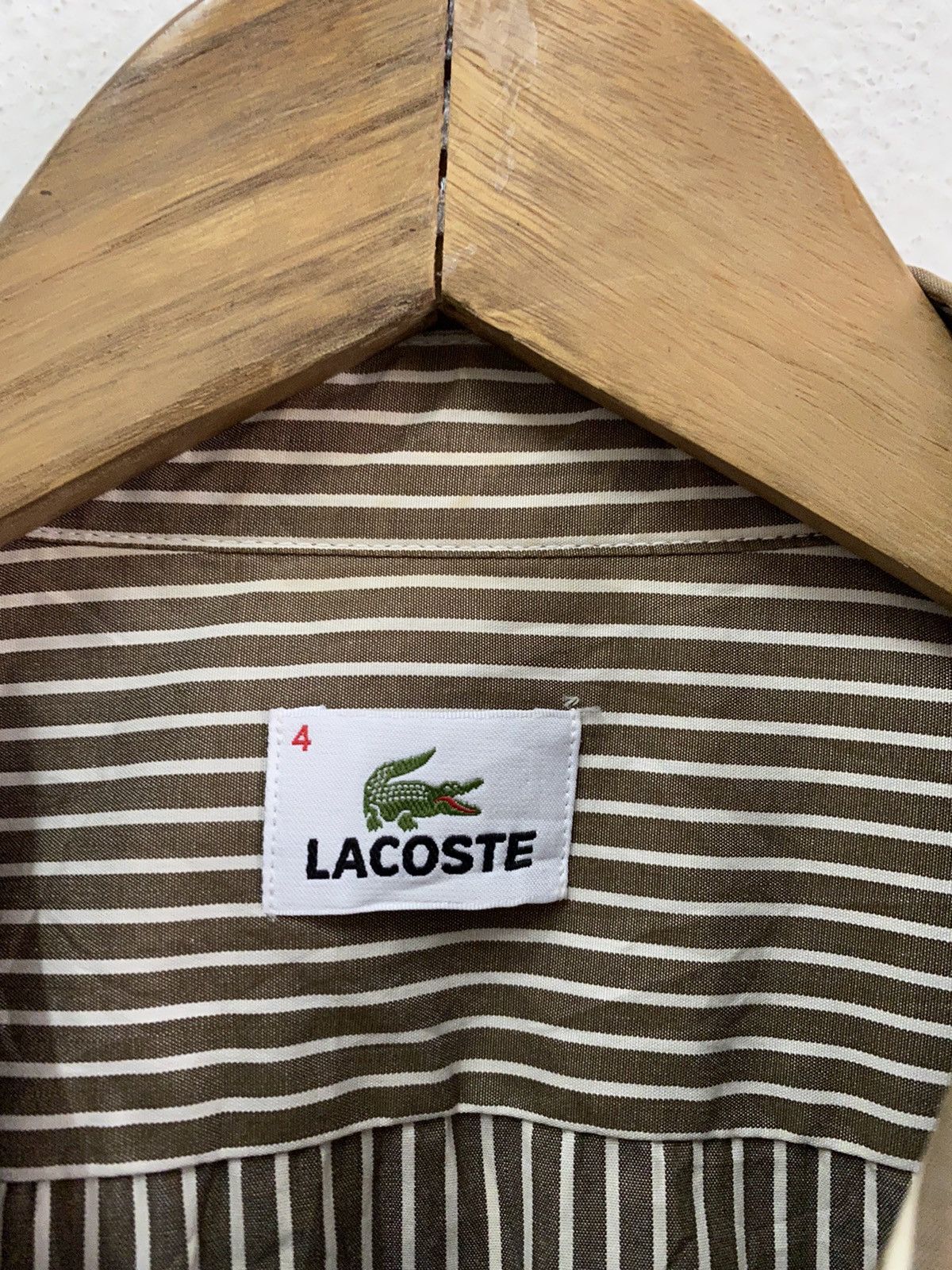 Issey Miyake 🔥NEED GONE🔥OG LACOSTE STRIPPED LONG SLEEVE ZIPPER SHIRT Size US M / EU 48-50 / 2 - 8 Thumbnail