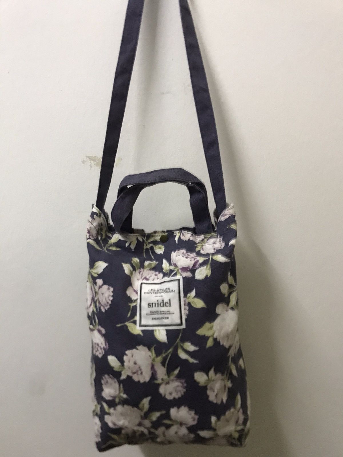 Japanese Snidel Design Floral Style Crossbody Tote Bag