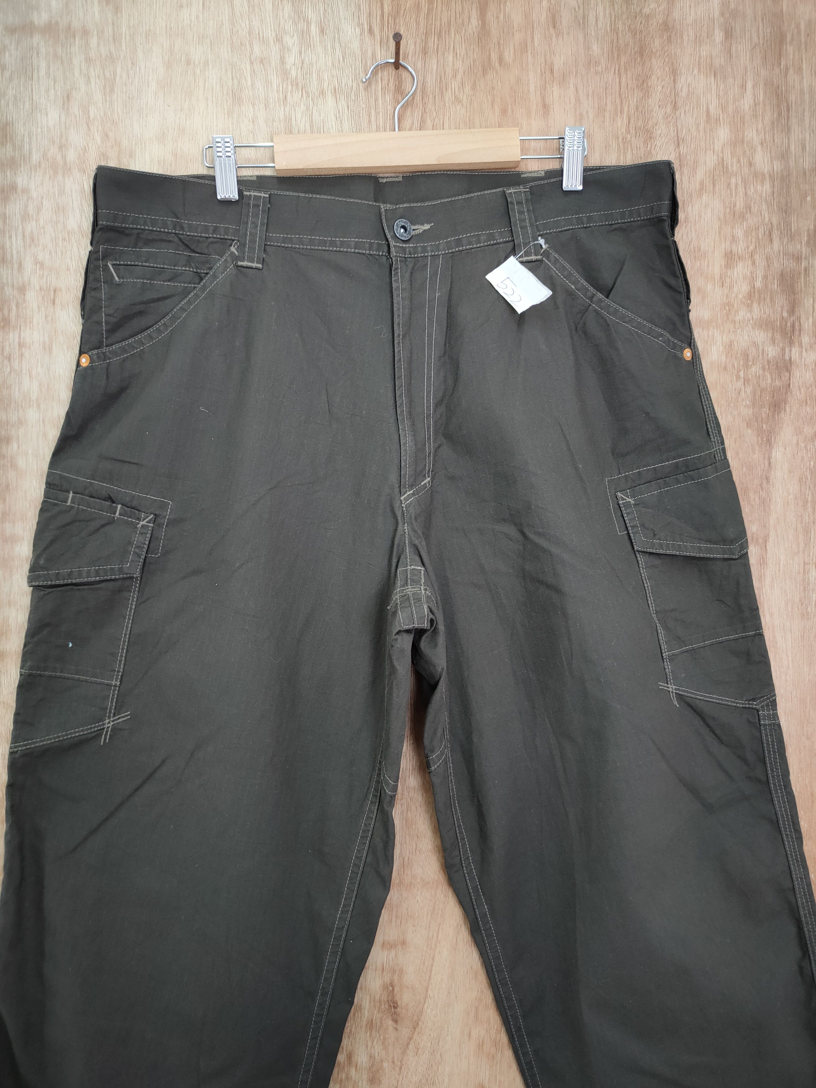 Japanese Brand DLL Burtle dark green multi pocket cargo pants #522 Size US 36 / EU 52 - 4 Thumbnail