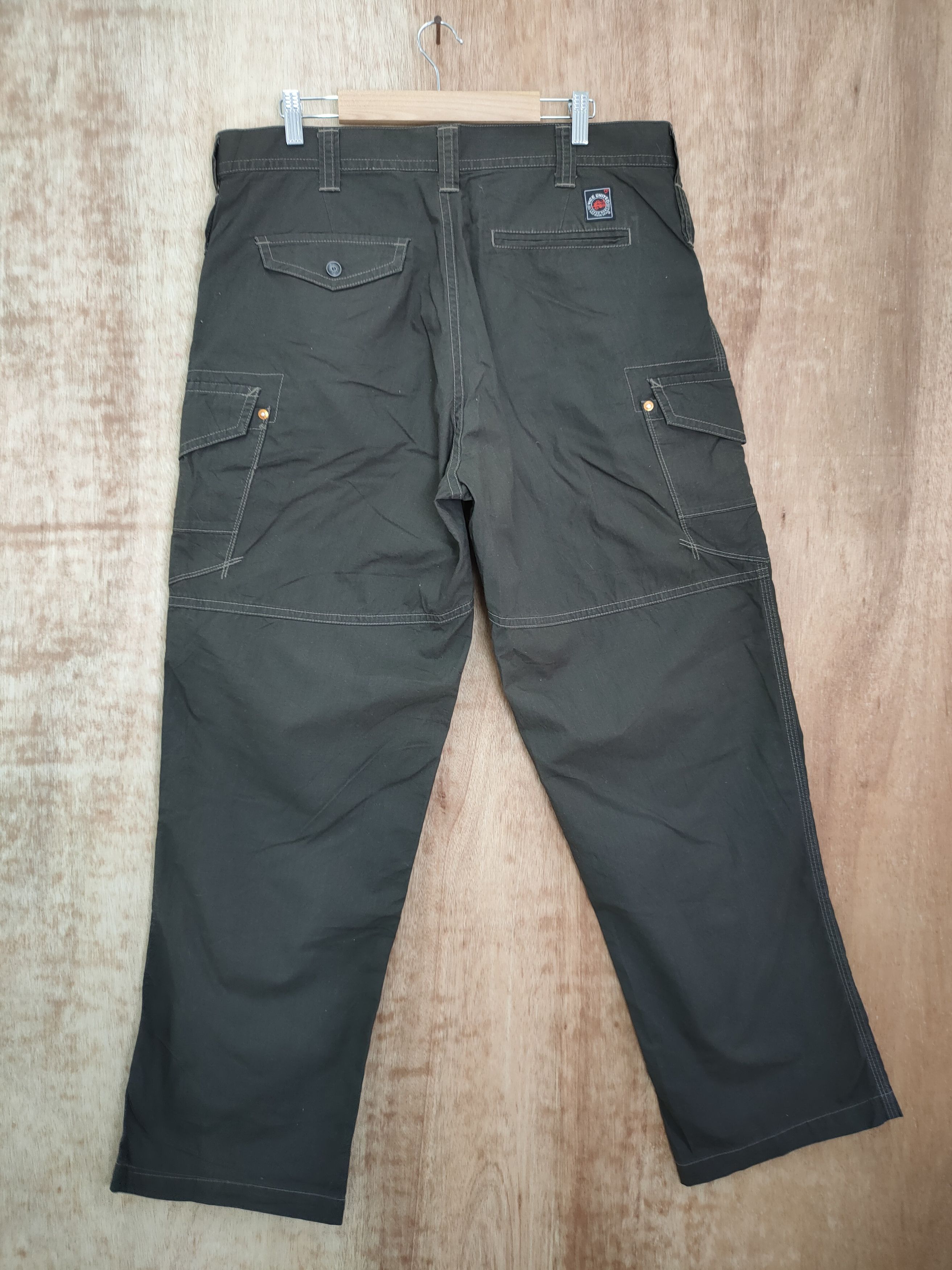 Japanese Brand DLL Burtle dark green multi pocket cargo pants #522 Size US 36 / EU 52 - 6 Thumbnail