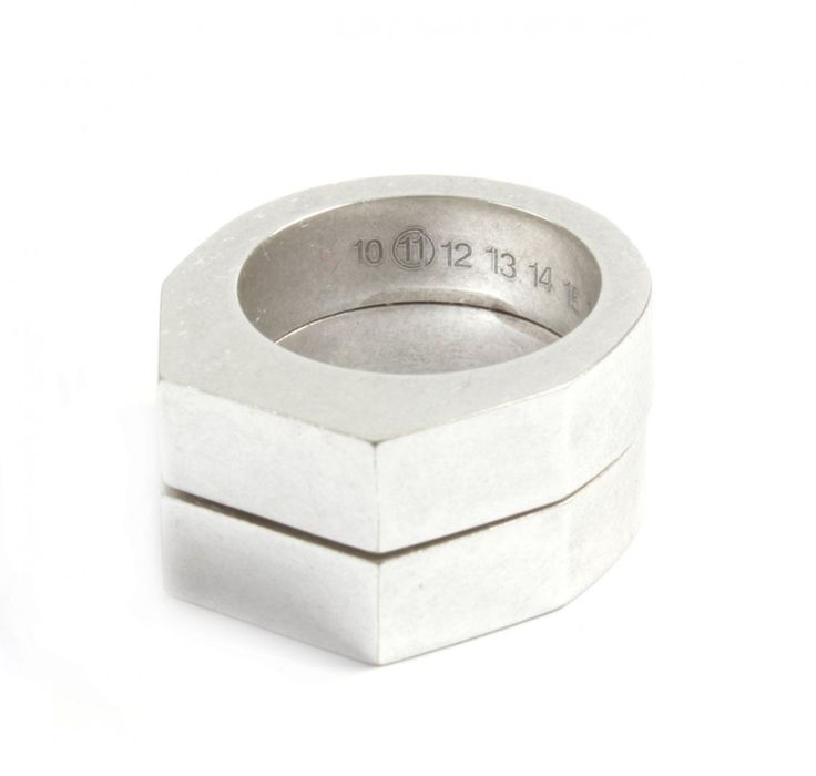 Maison Margiela 11 Casting Double Brass Ring Silver L | Grailed