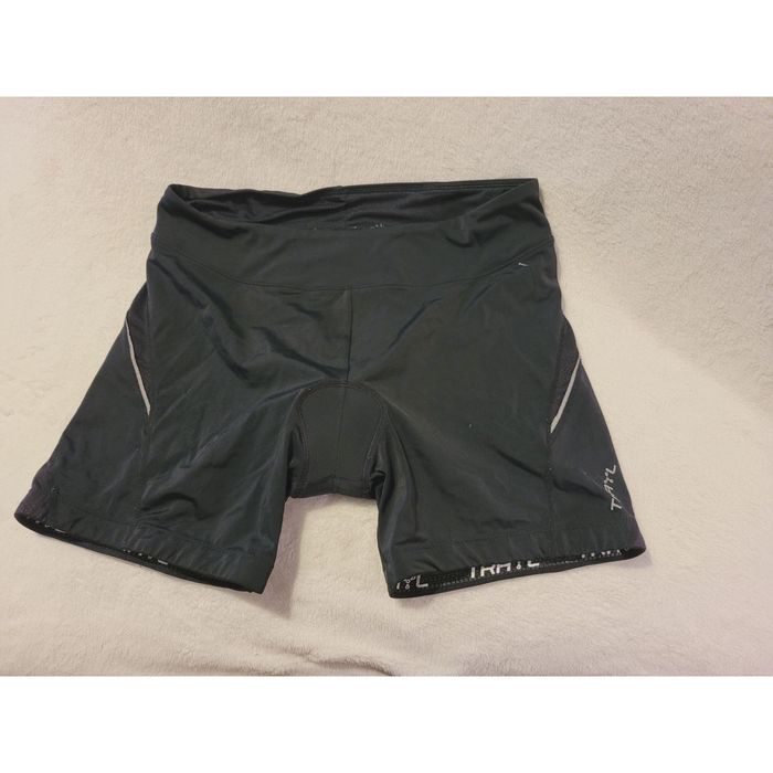 The Unbranded Brand TRAYL Large Black Padded Bike Short Grailed