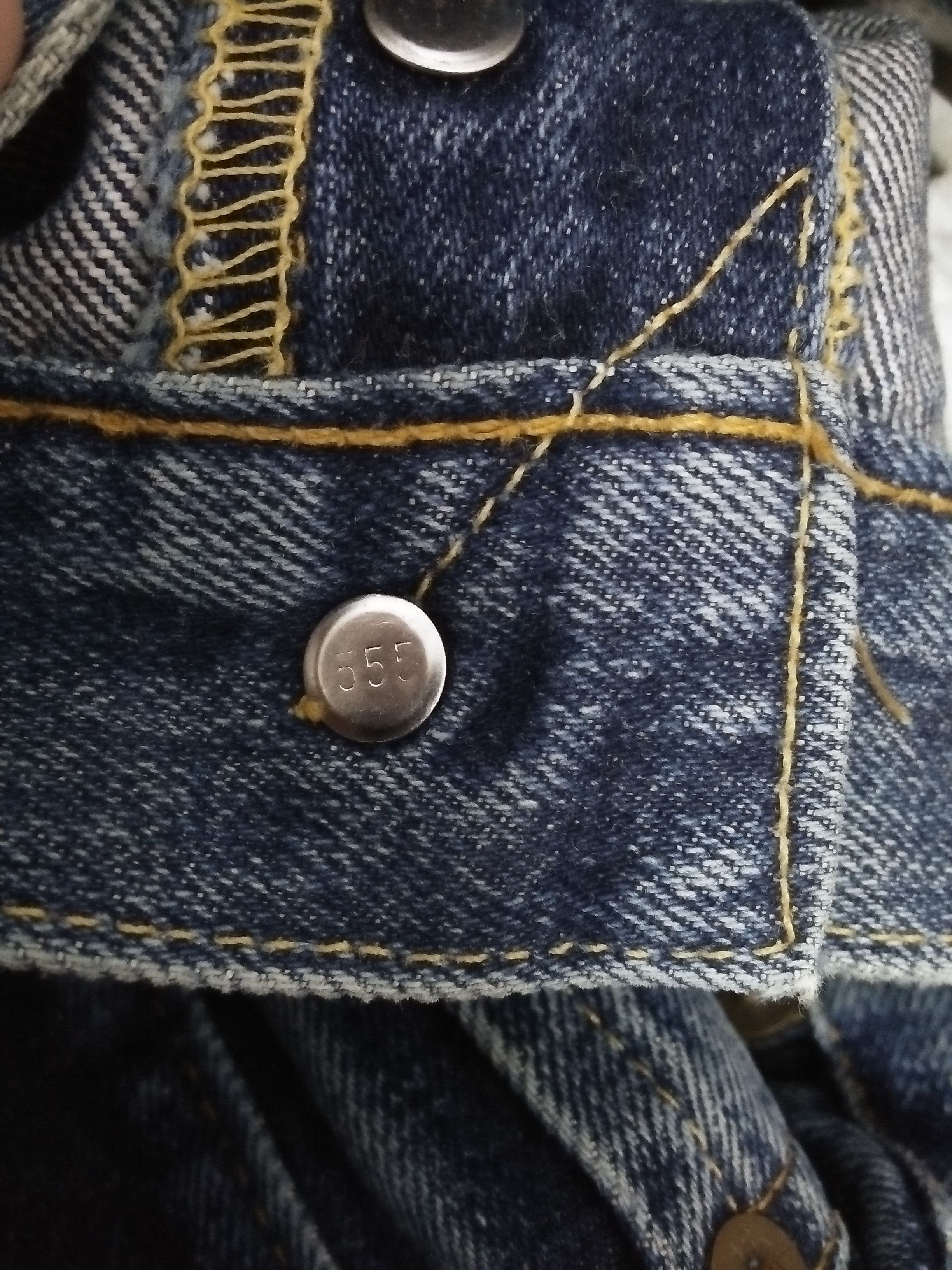 Levi's 90s LEVIS 501XX DENIM SELVEDGE 555 USA BIG 'E' (B132) Size US 29 - 9 Thumbnail