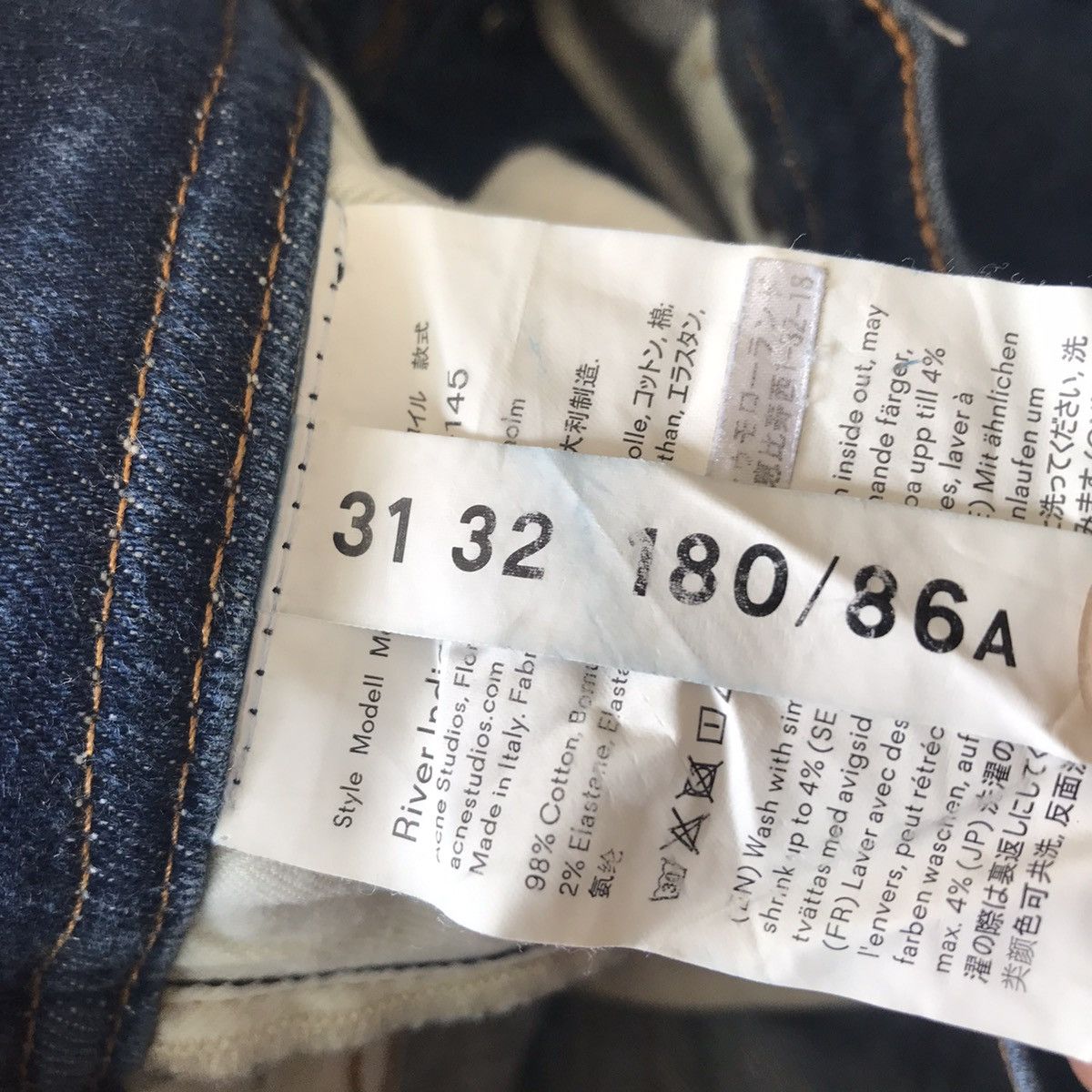 Acne Studios Acne Studios Denim River Indigo 300176-145 Size US 31 - 18 Thumbnail