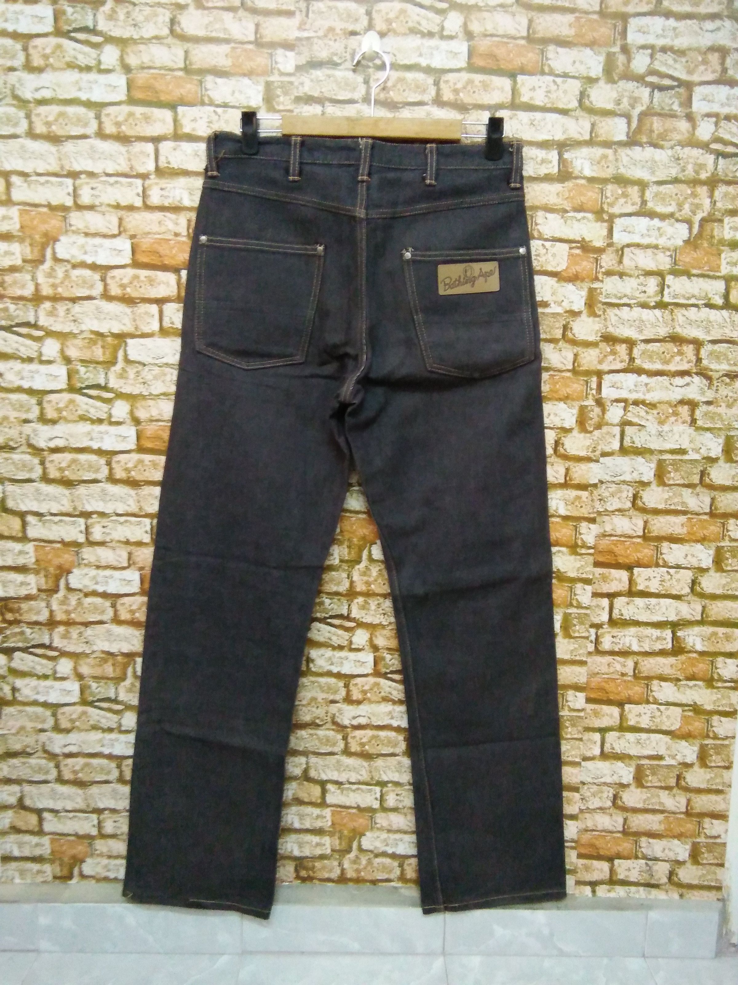 Bape × Vintage BAPE A BATHING APE SELVEDGE DENIM JAPAN DOUBLE (496) Size US 32 / EU 48 - 2 Thumbnail