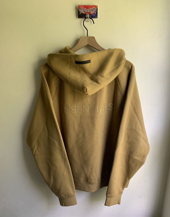 Pacsun Fear Of God Essentials Hoodie Amber | Grailed