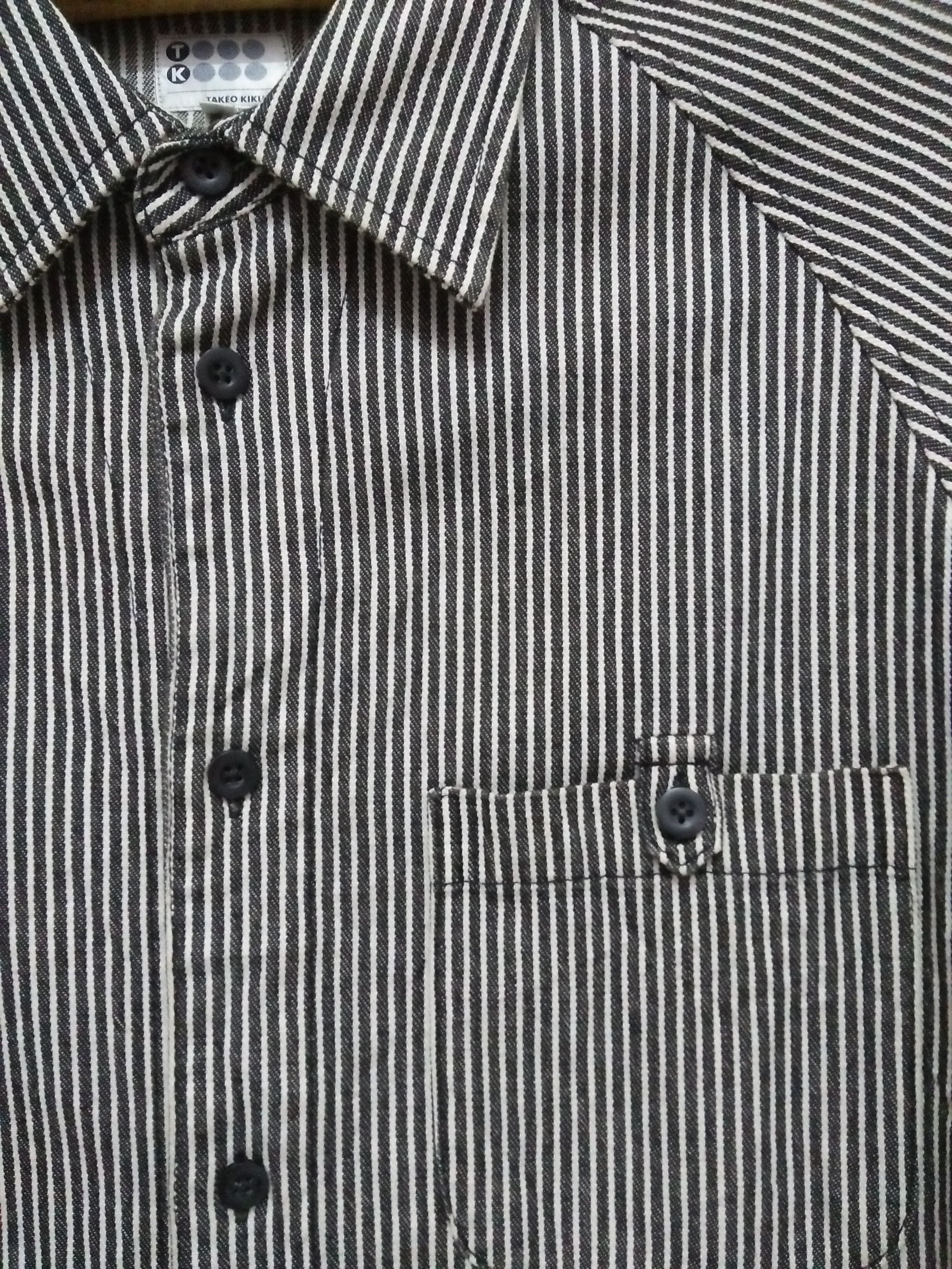 Takeo Kikuchi × Vintage 90s TAKEO KIKUCHI BONDAGE POEM CHORE WABASH SHIRT(B154) Size US L / EU 52-54 / 3 - 2 Thumbnail