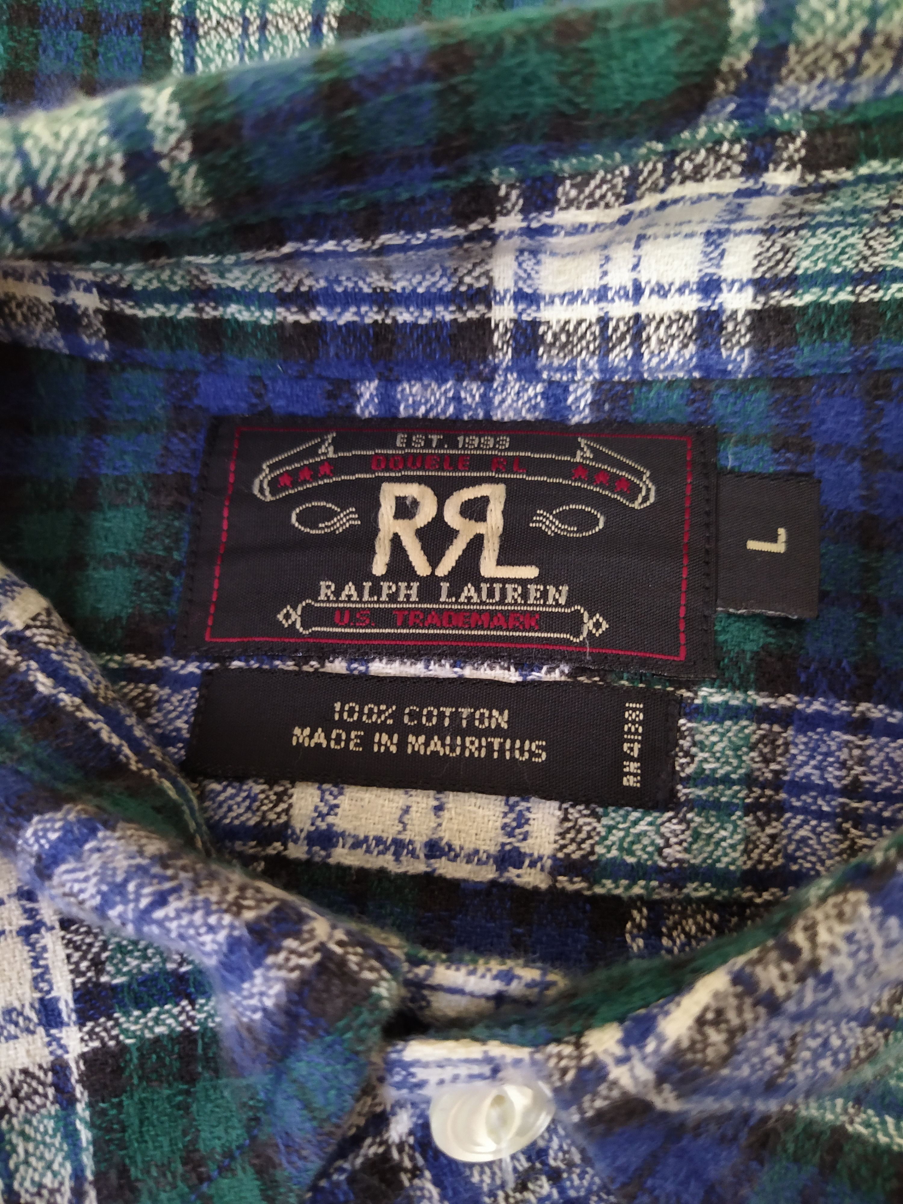 RRL Ralph Lauren VTG RRL POLO RALPH LAUREN DOUBLE RL OVER-SIZED SHIRT (B407) Size US L / EU 52-54 / 3 - 4 Thumbnail