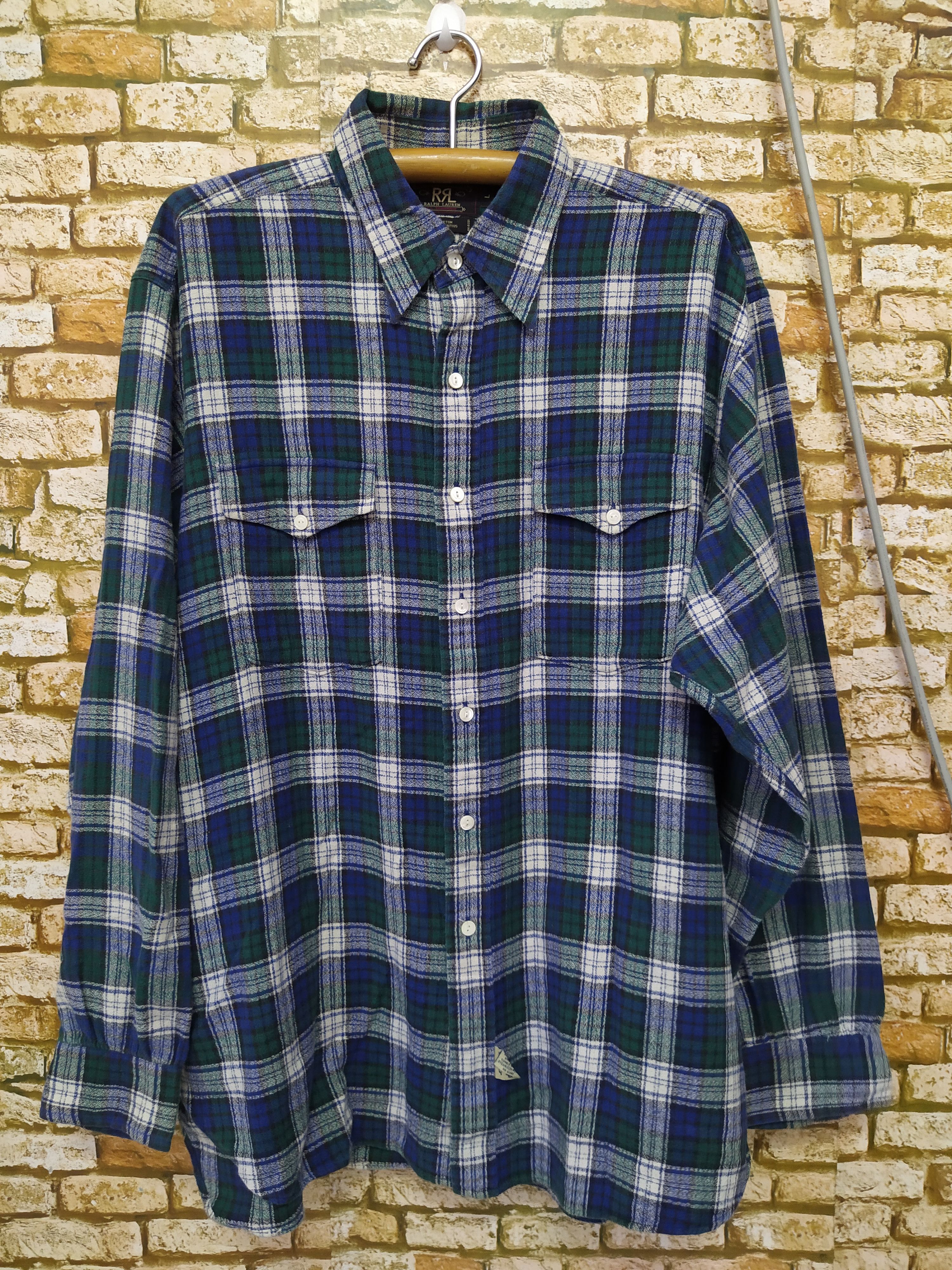 RRL Ralph Lauren VTG RRL POLO RALPH LAUREN DOUBLE RL OVER-SIZED SHIRT (B407) Size US L / EU 52-54 / 3 - 1 Thumbnail