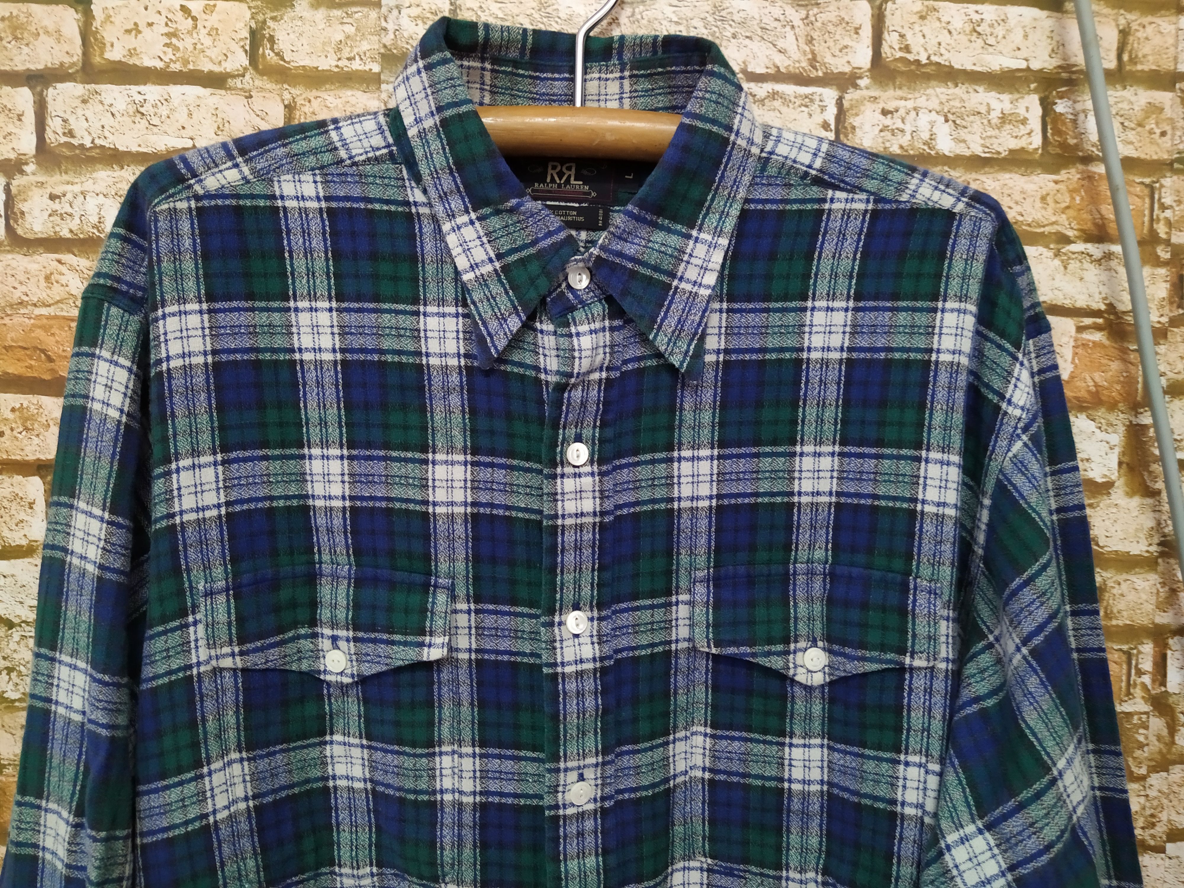 RRL Ralph Lauren VTG RRL POLO RALPH LAUREN DOUBLE RL OVER-SIZED SHIRT (B407) Size US L / EU 52-54 / 3 - 2 Thumbnail