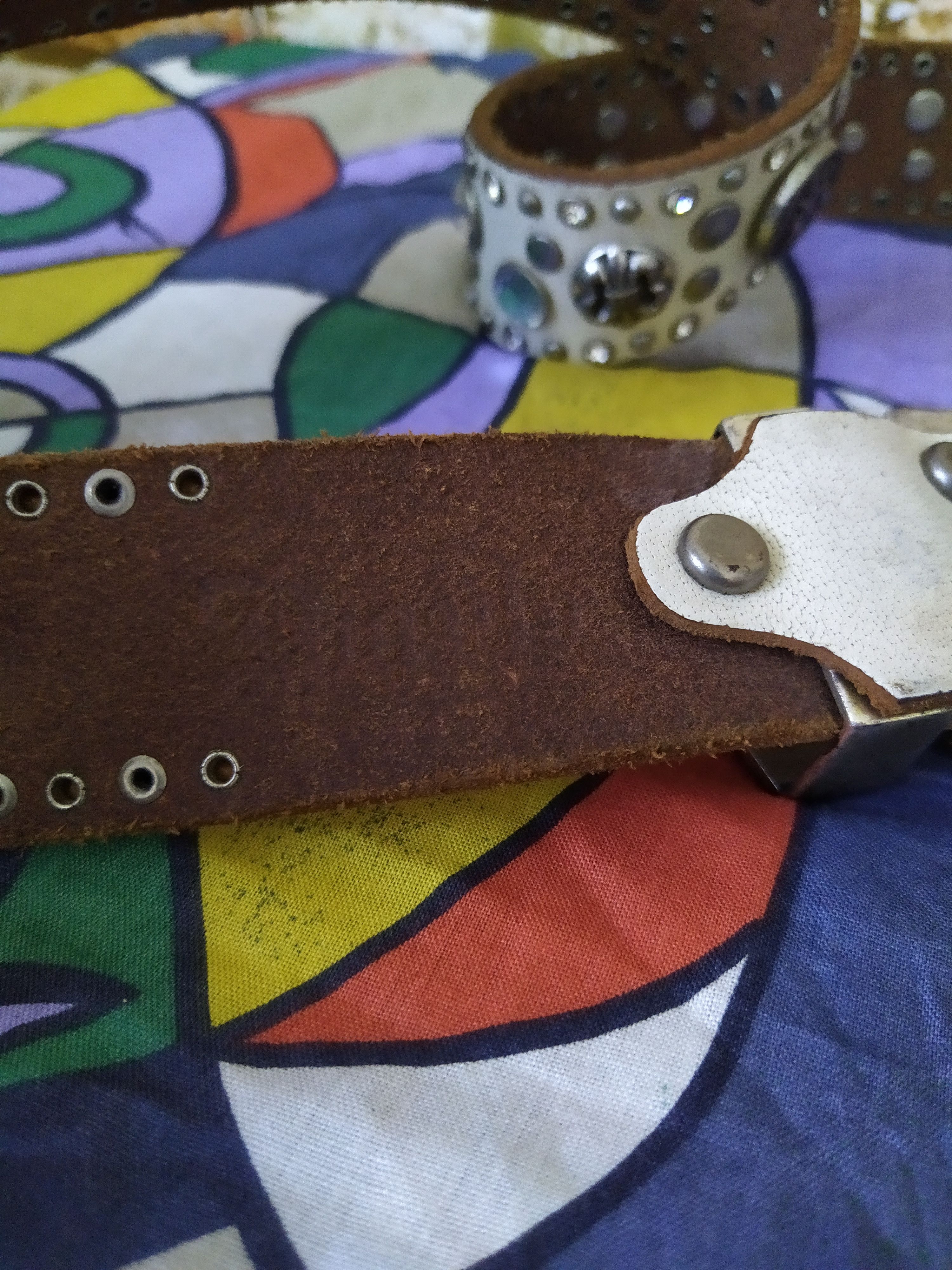 Japanese Brand × Leather DIABLO JAPAN STUDDED LEATHER BELT LIKE REDMOON (C16) Size ONE SIZE - 6 Thumbnail