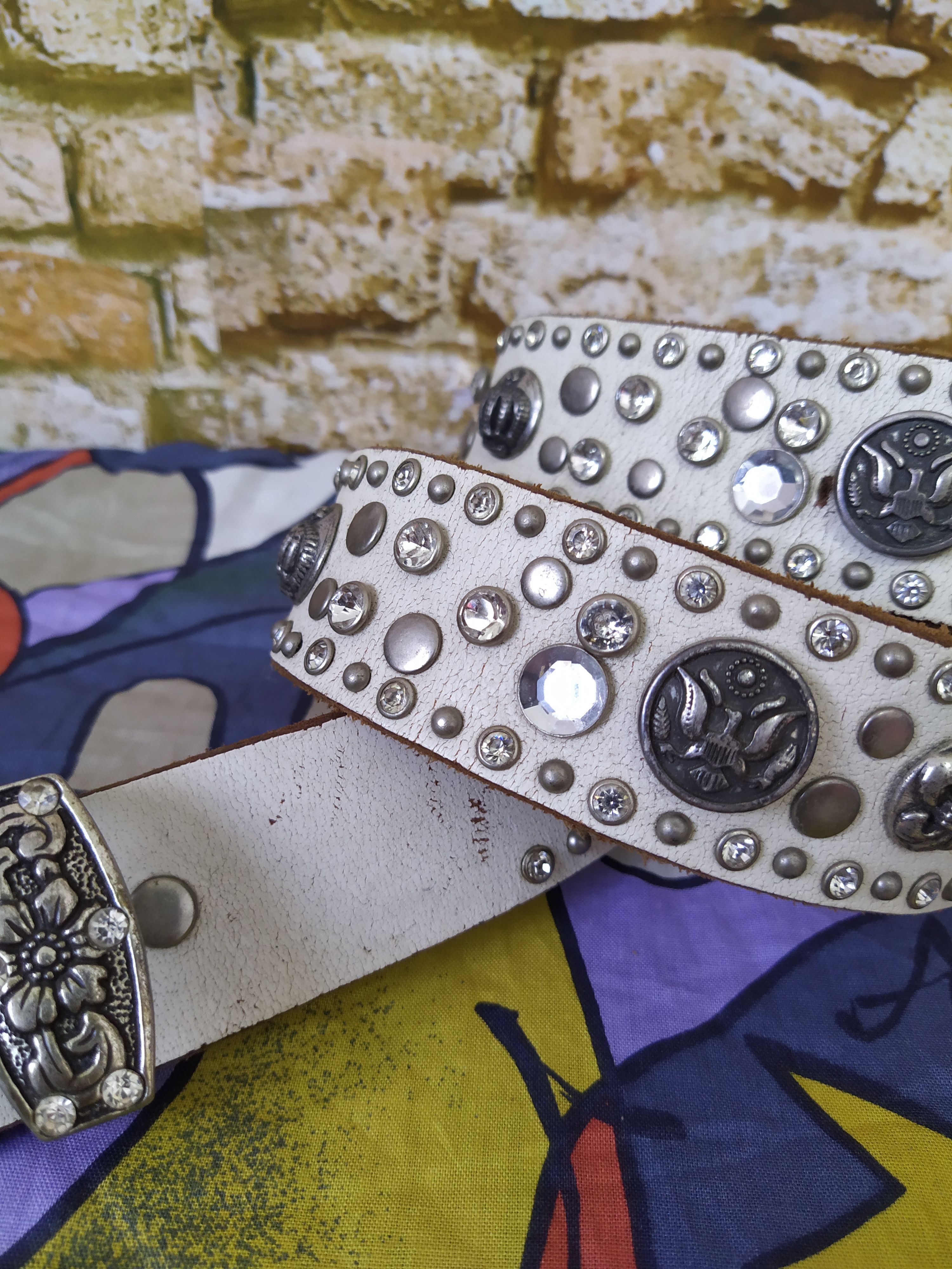 Japanese Brand × Leather DIABLO JAPAN STUDDED LEATHER BELT LIKE REDMOON (C16) Size ONE SIZE - 3 Thumbnail