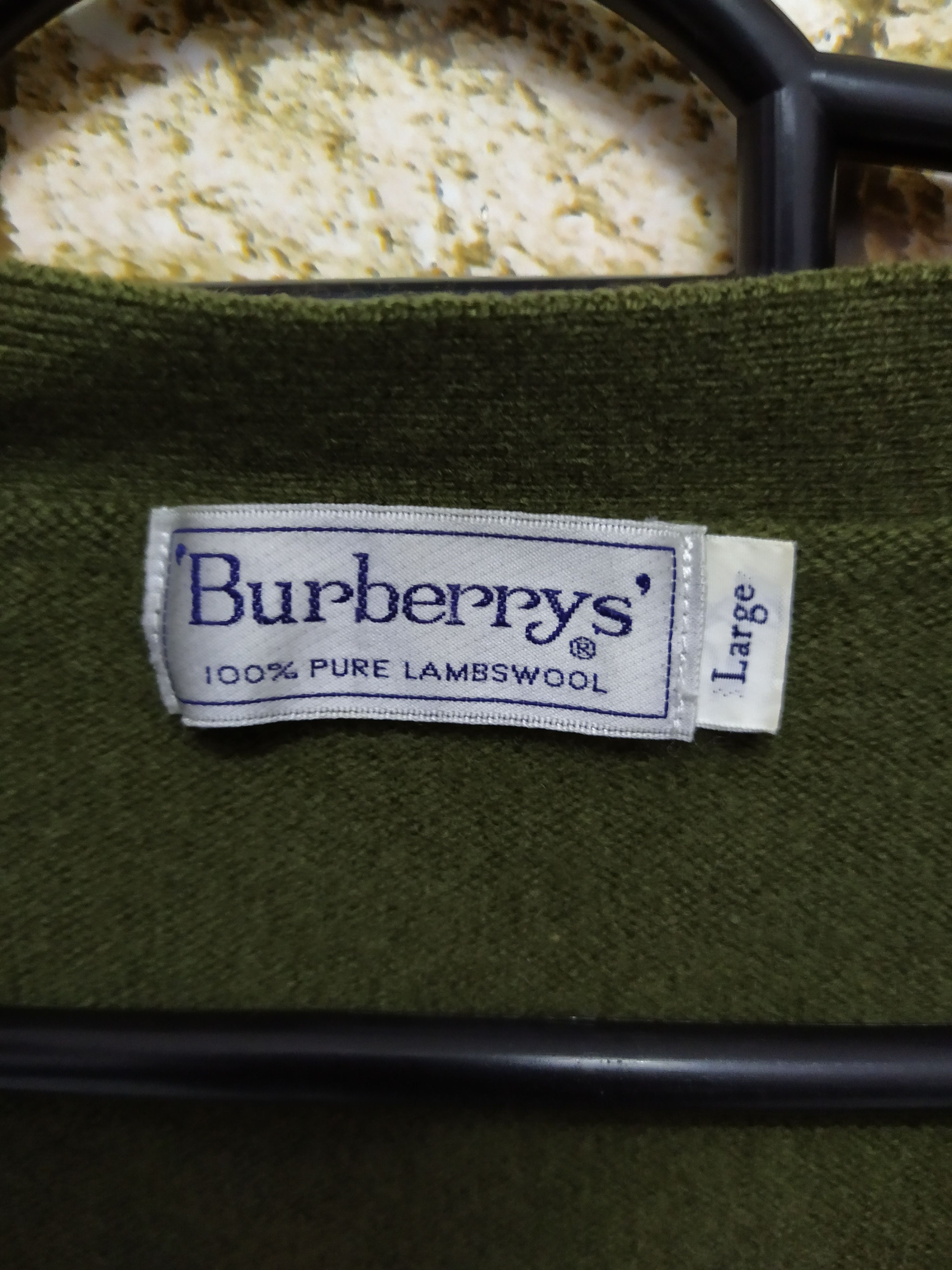 Burberry × Vintage 90s BURBERRYS LAMBSWOOL KNITWEAR SWEATER CARDIGAN B734) Size US M / EU 48-50 / 2 - 3 Thumbnail