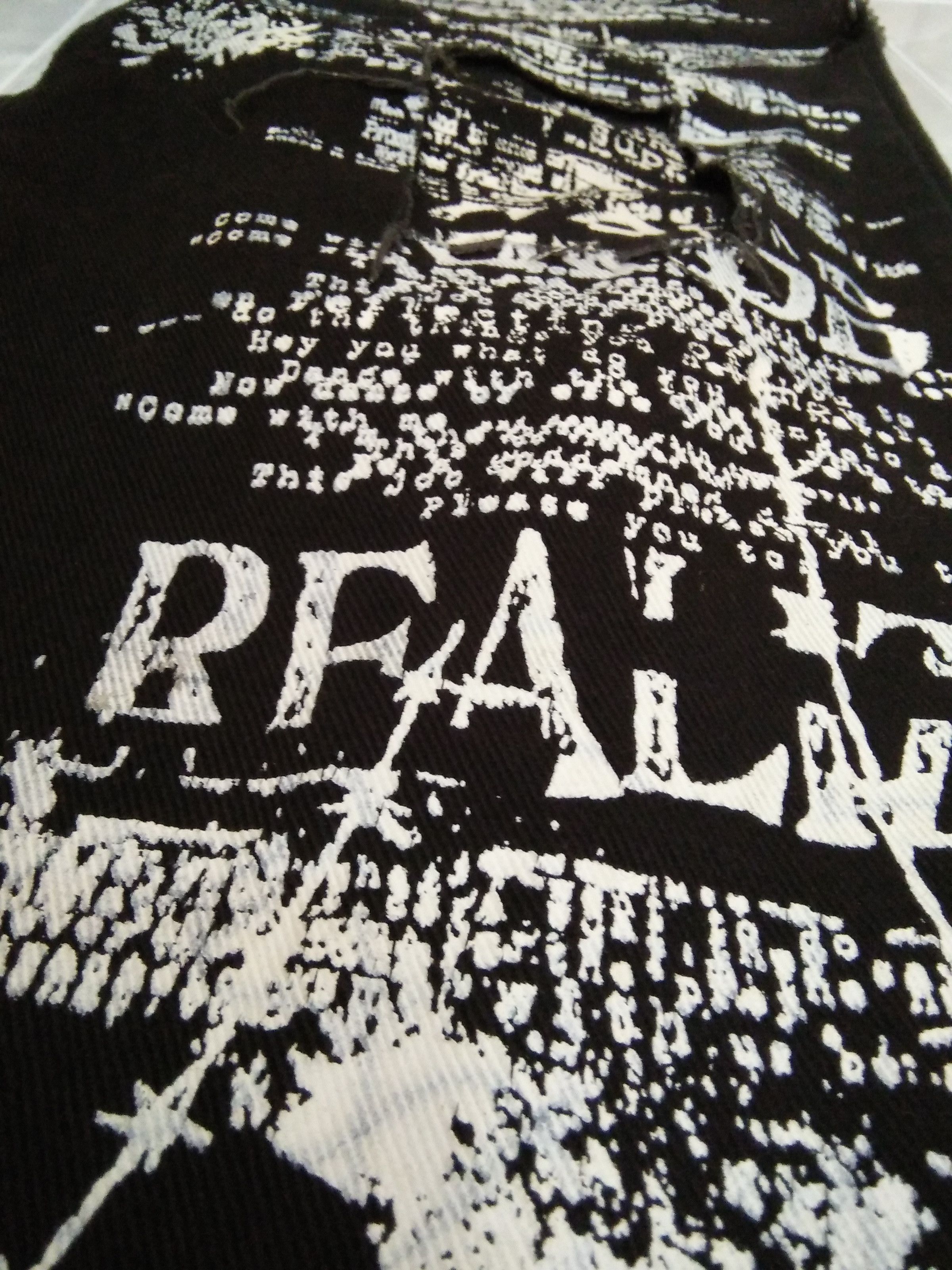 Japanese Brand × Seditionaries SKULLDEOS JAP DENIM POEM ALLOVER PRINT punk bondage (A641) Size US 33 - 4 Thumbnail
