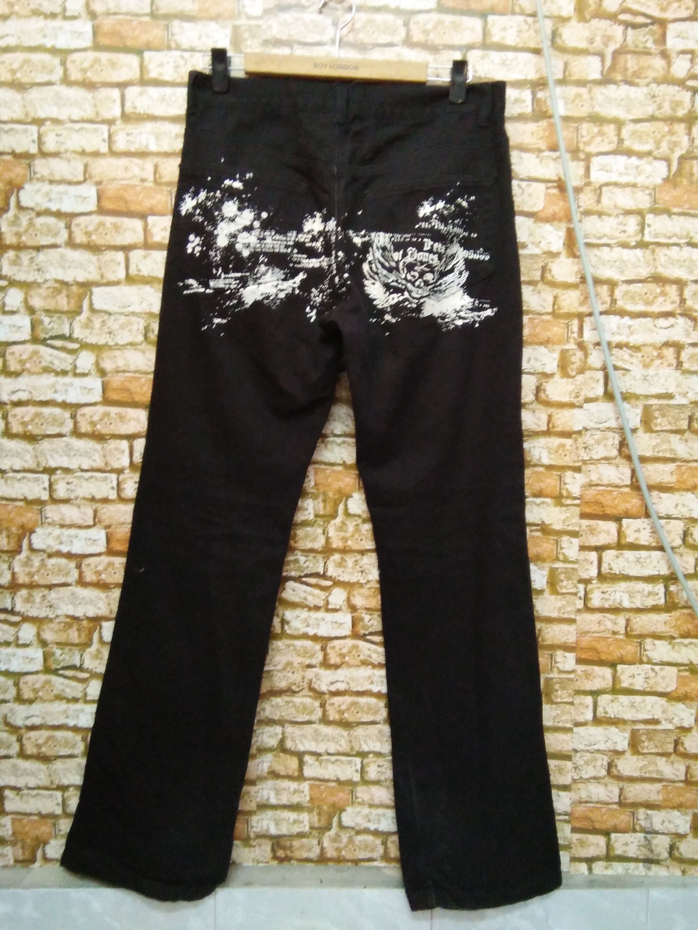 Japanese Brand × Seditionaries SKULLDEOS JAP DENIM POEM ALLOVER PRINT punk bondage (A641) Size US 33 - 5 Thumbnail