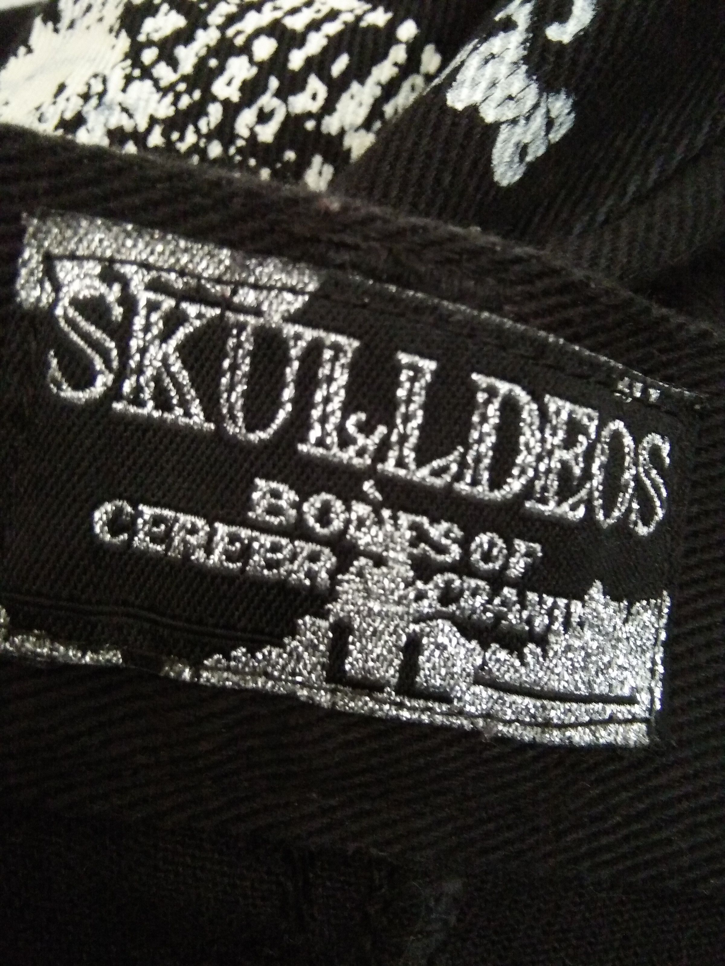 Japanese Brand × Seditionaries SKULLDEOS JAP DENIM POEM ALLOVER PRINT punk bondage (A641) Size US 33 - 6 Thumbnail
