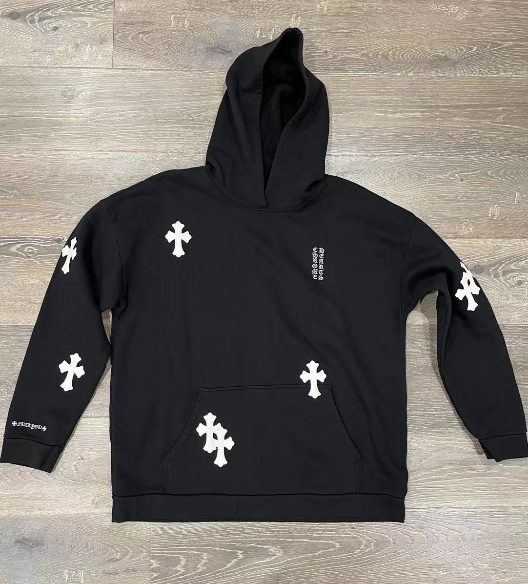 Chrome hearts cross patch hoodie sale