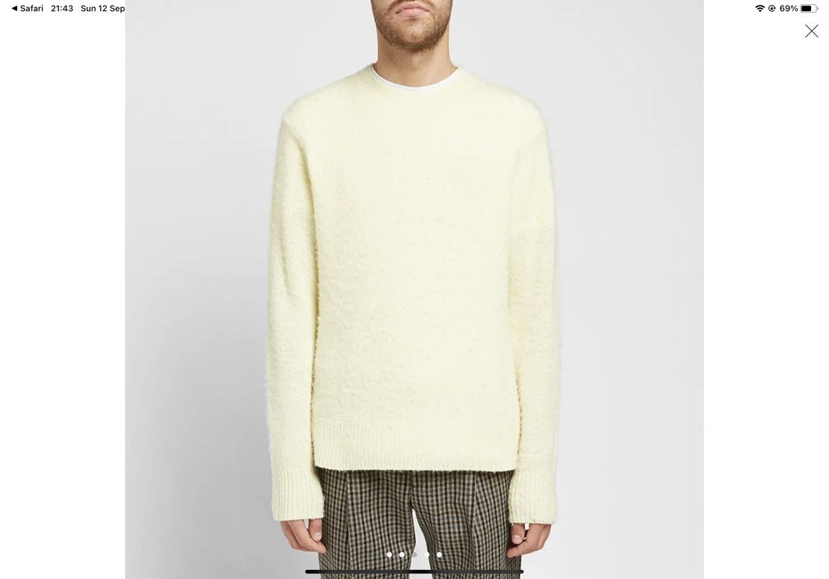 Acne Studios Acne Studios Peele Cashmere Knit in Pale Yellow Size US L / EU 52-54 / 3 - 2 Thumbnail