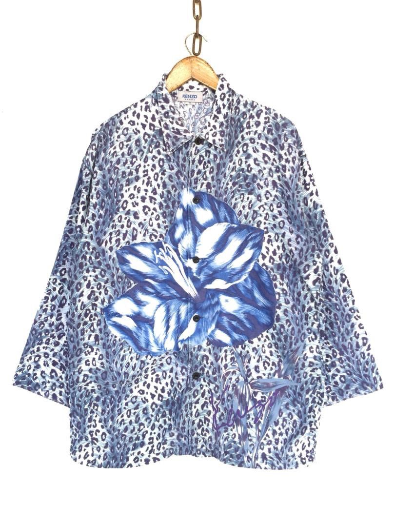 Kenzo 💥Kenzo Homme Leopard Button Shirt Size US L / EU 52-54 / 3 - 1 Thumbnail