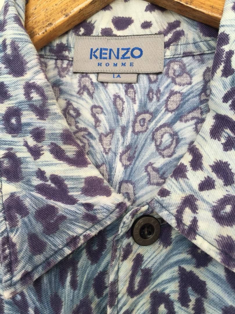 Kenzo 💥Kenzo Homme Leopard Button Shirt Size US L / EU 52-54 / 3 - 6 Thumbnail