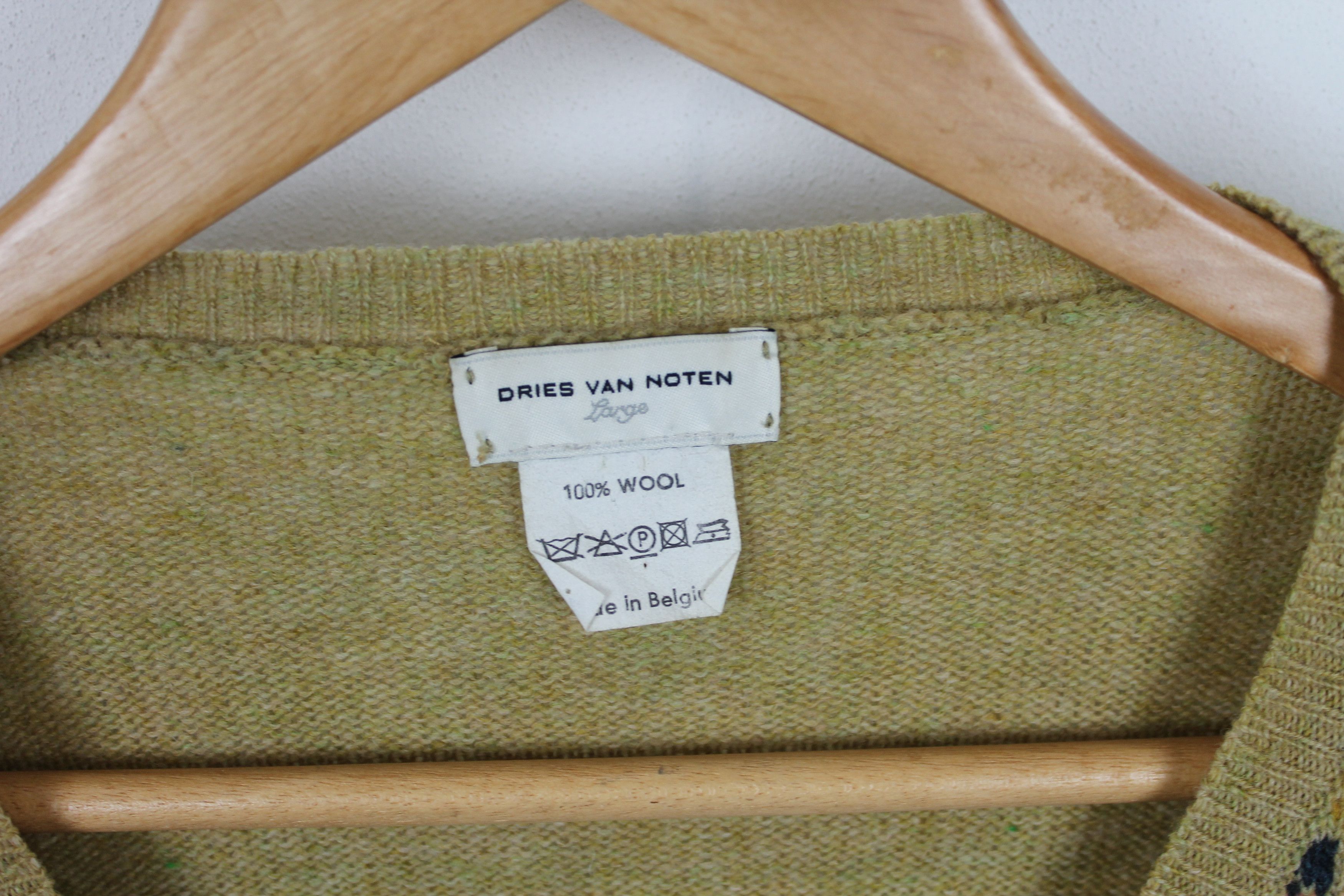 Dries Van Noten Dries Van Noten Wool Knitted V-Neck Sweater Size US M / EU 48-50 / 2 - 2 Thumbnail