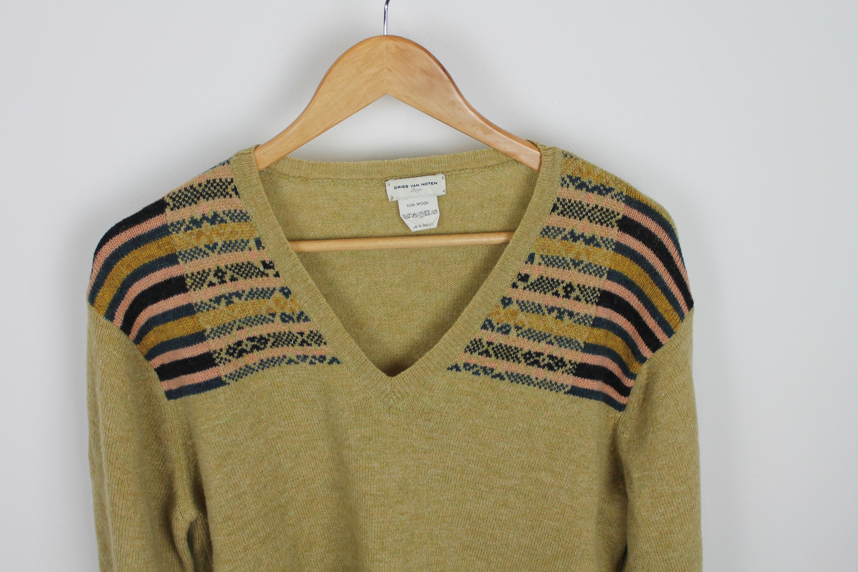 Dries Van Noten Dries Van Noten Wool Knitted V-Neck Sweater Size US M / EU 48-50 / 2 - 3 Thumbnail
