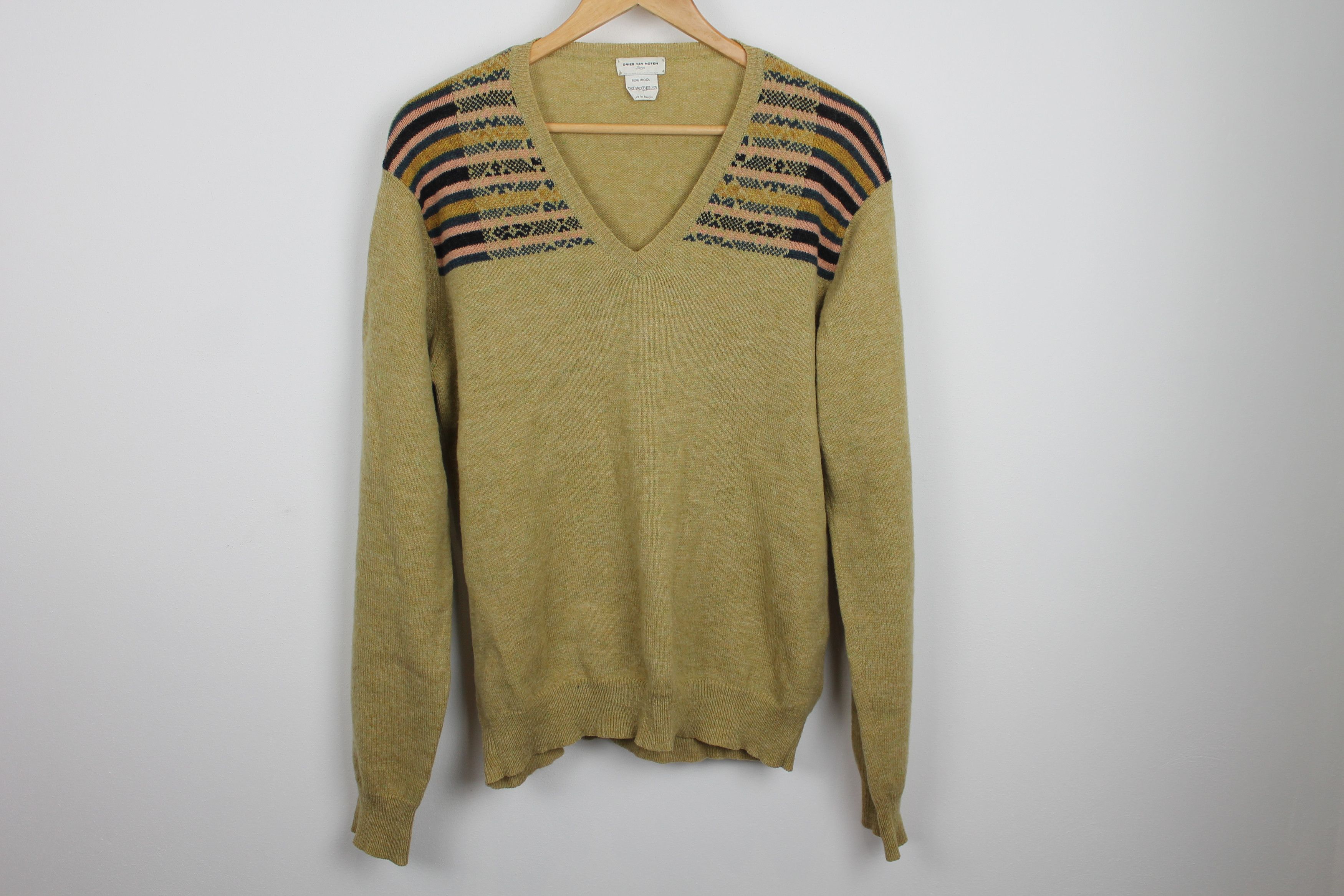 Dries Van Noten Dries Van Noten Wool Knitted V-Neck Sweater Size US M / EU 48-50 / 2 - 1 Thumbnail