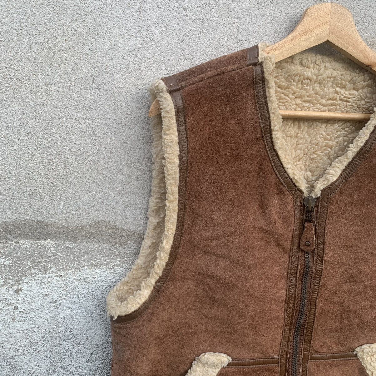 Leather SpyBrand Leather Suede Sherpa Fleece Vest ZipUps Sleeveless Size US M / EU 48-50 / 2 - 2 Thumbnail