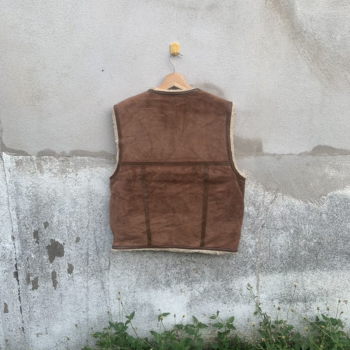 Leather SpyBrand Leather Suede Sherpa Fleece Vest ZipUps Sleeveless Size US M / EU 48-50 / 2 - 4 Thumbnail