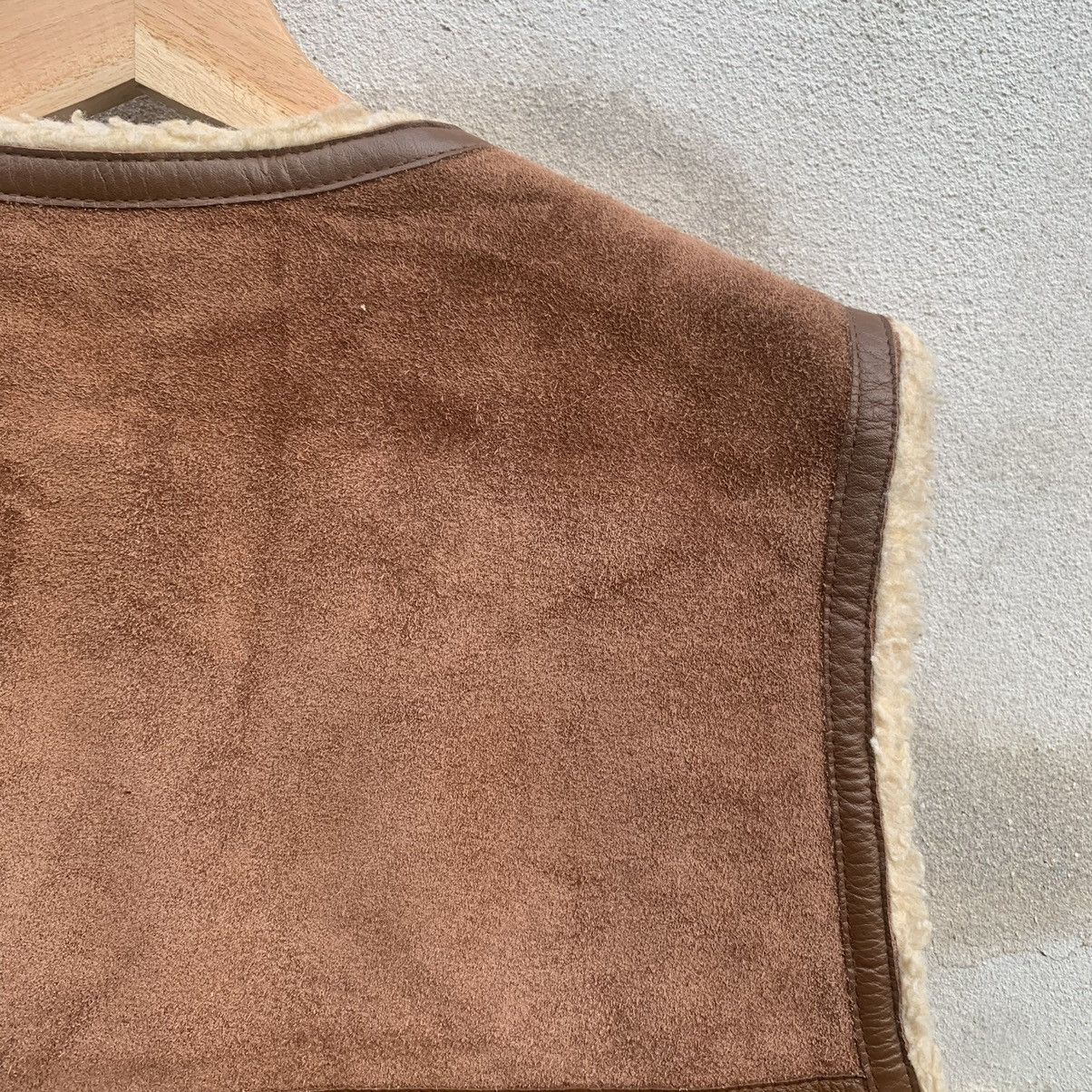 Leather SpyBrand Leather Suede Sherpa Fleece Vest ZipUps Sleeveless Size US M / EU 48-50 / 2 - 6 Thumbnail