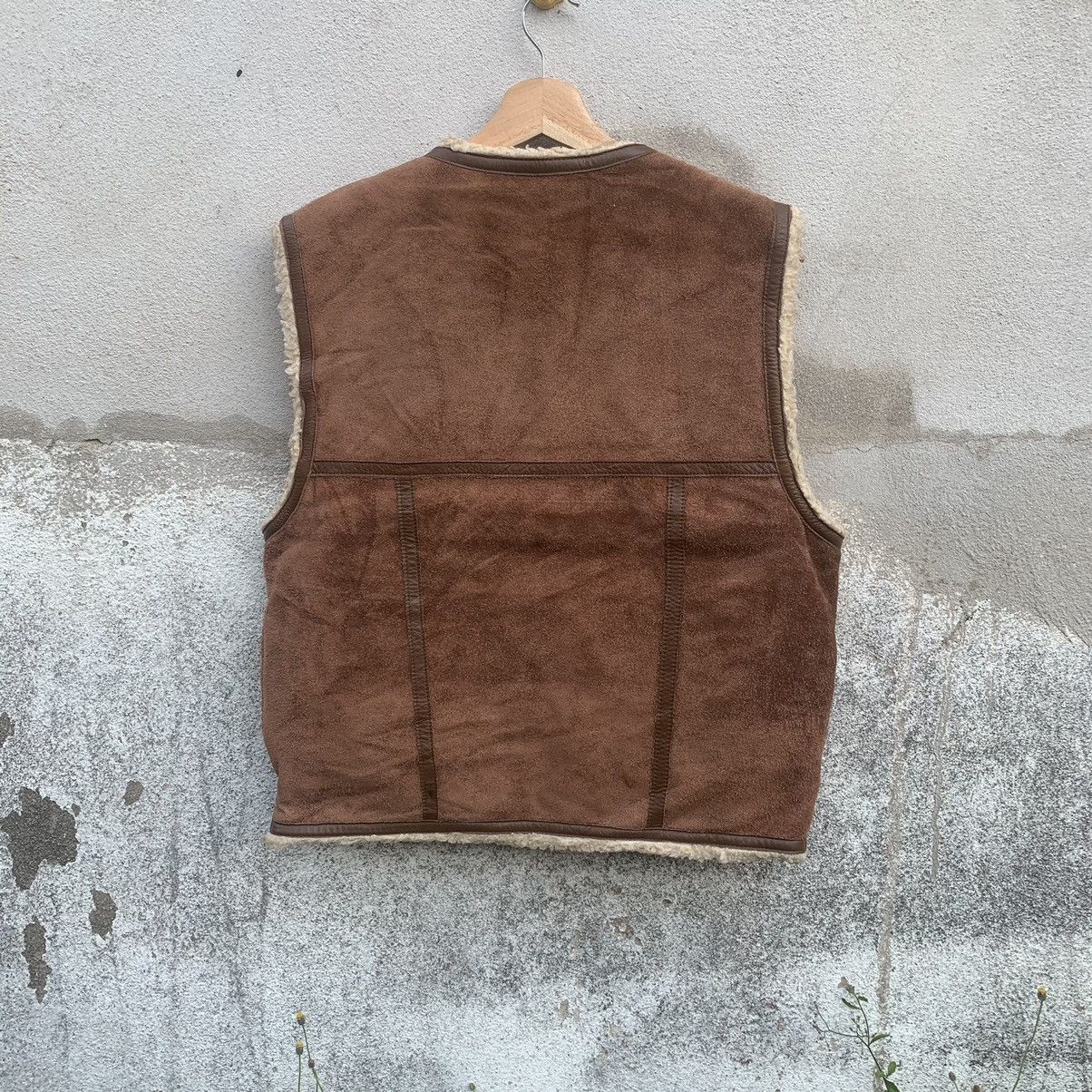 Leather SpyBrand Leather Suede Sherpa Fleece Vest ZipUps Sleeveless Size US M / EU 48-50 / 2 - 5 Thumbnail