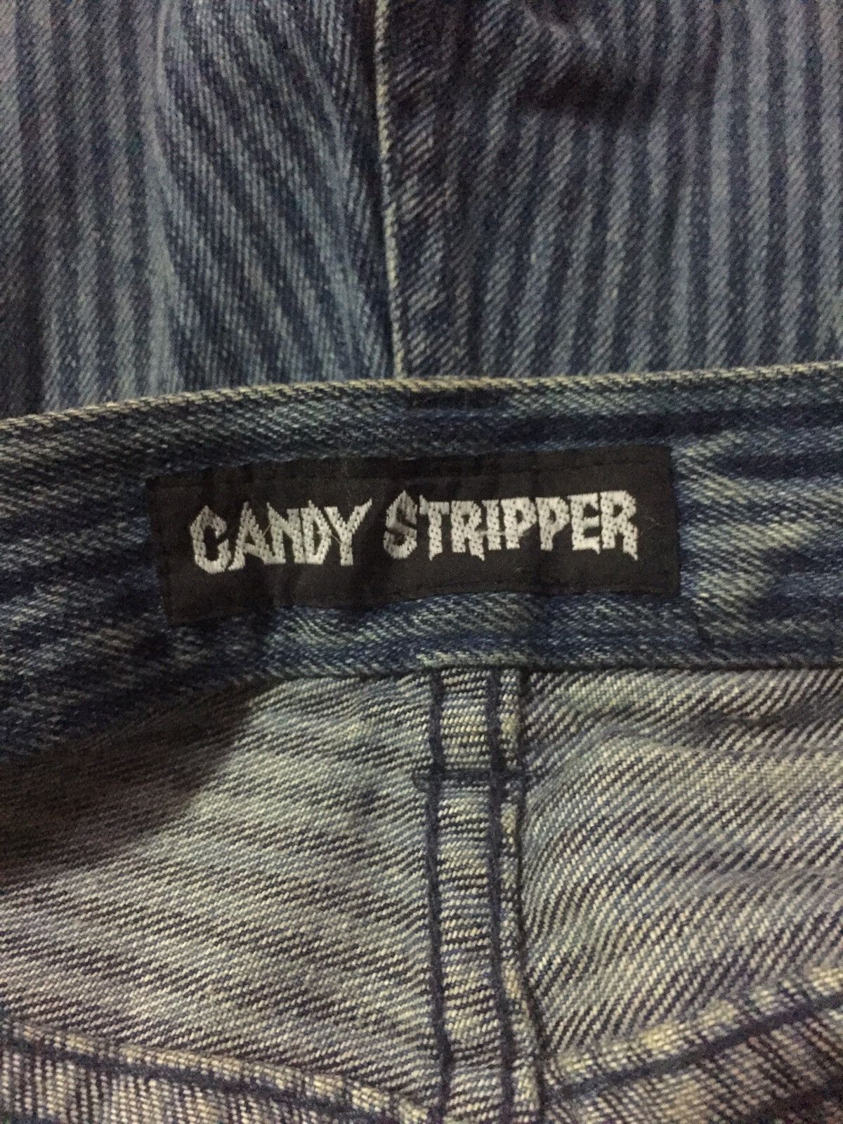 Japanese Brand 🔥Candy Stripper Distressed Hickory Stripe Jeans Size US 32 / EU 48 - 4 Thumbnail
